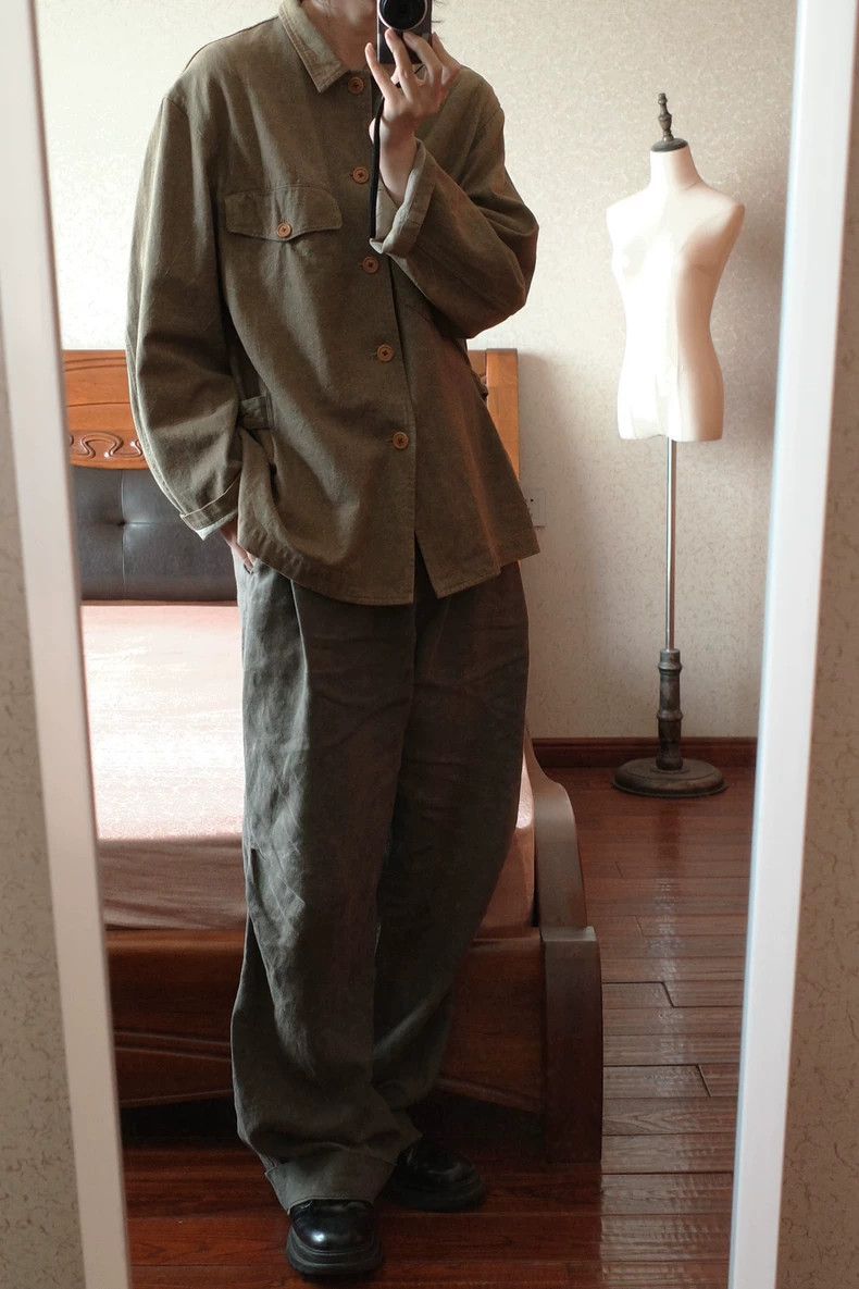 Yohji Yamamoto yohji yamamoto size os 90s cotton and linen dyed jacket 250 Size US M / EU 48-50 / 2 - 8 Thumbnail