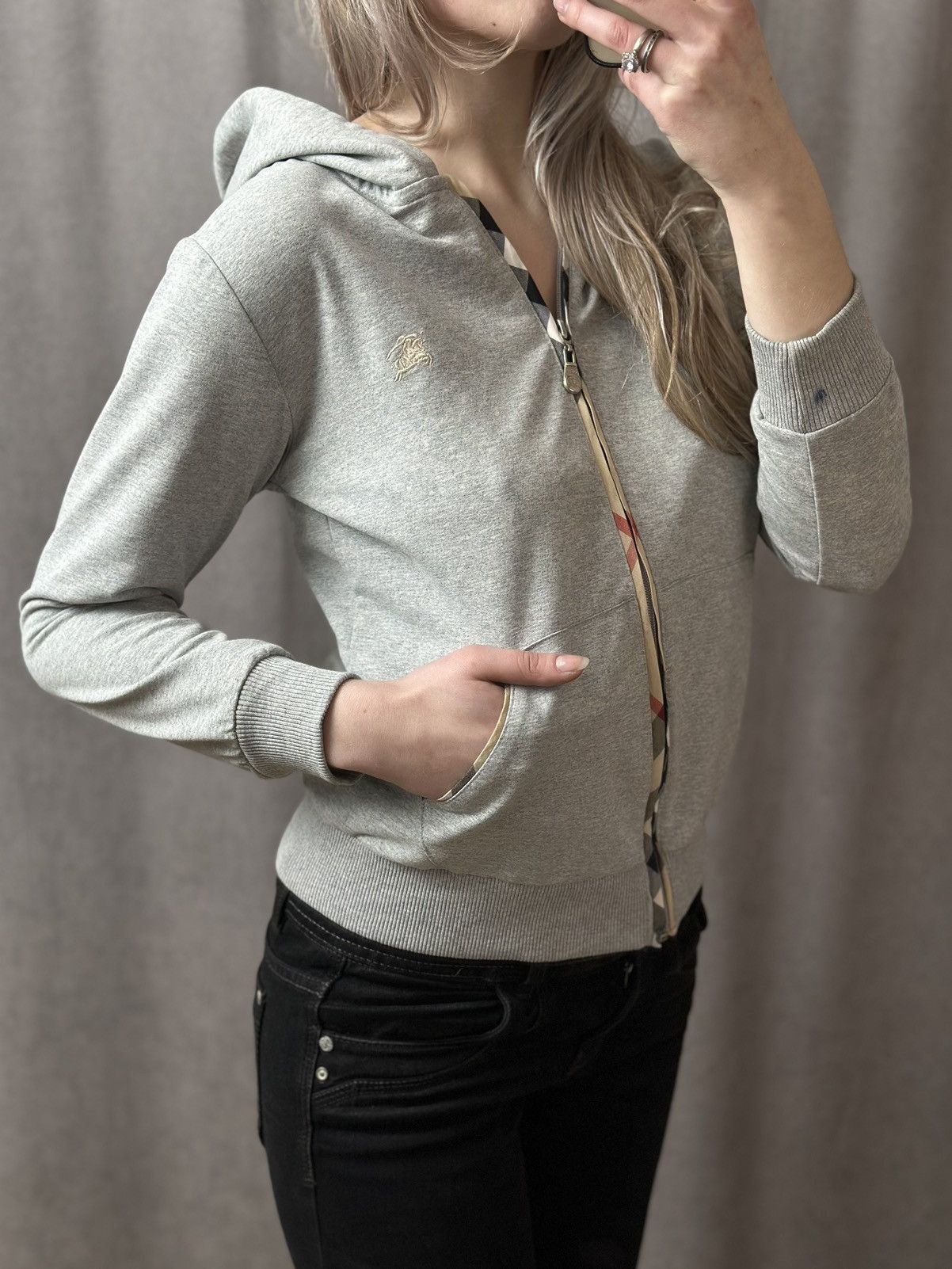 Burberry Vintage Burberry Brit hoodie y2k England style Avantgarde Size XS / US 0-2 / IT 36-38 - 2 Thumbnail