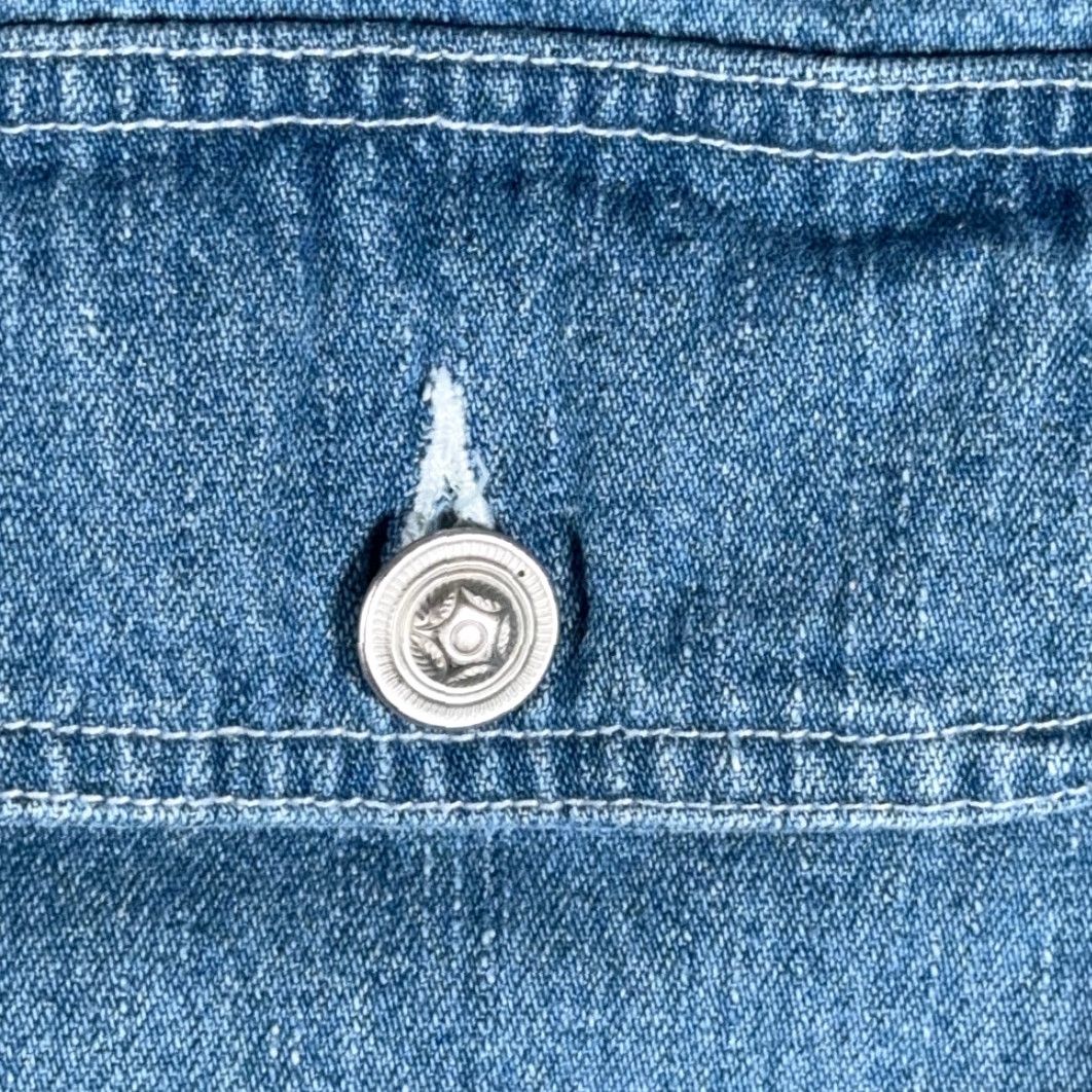 Denime VINTAGE Marsh Landing Chore Coat Womens XL Blue Denim Corduroy 90s Jacket Size XL / US 12-14 / IT 48-50 - 4 Thumbnail
