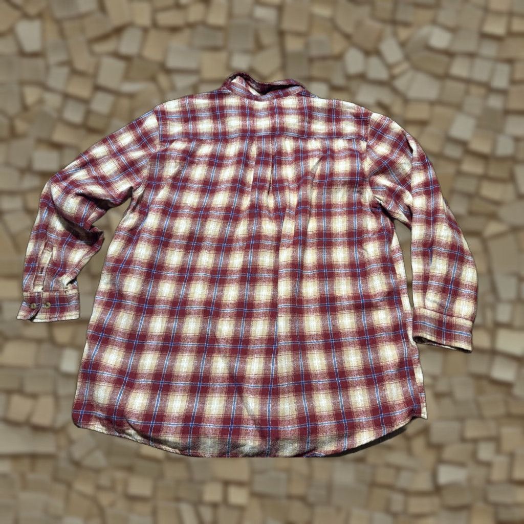 MILLY Old Mill Shirt Men’s XXL Red Brown White Blue Plaid Long Sleeve Button Up Size US XXL / EU 58 / 5 - 1 Thumbnail