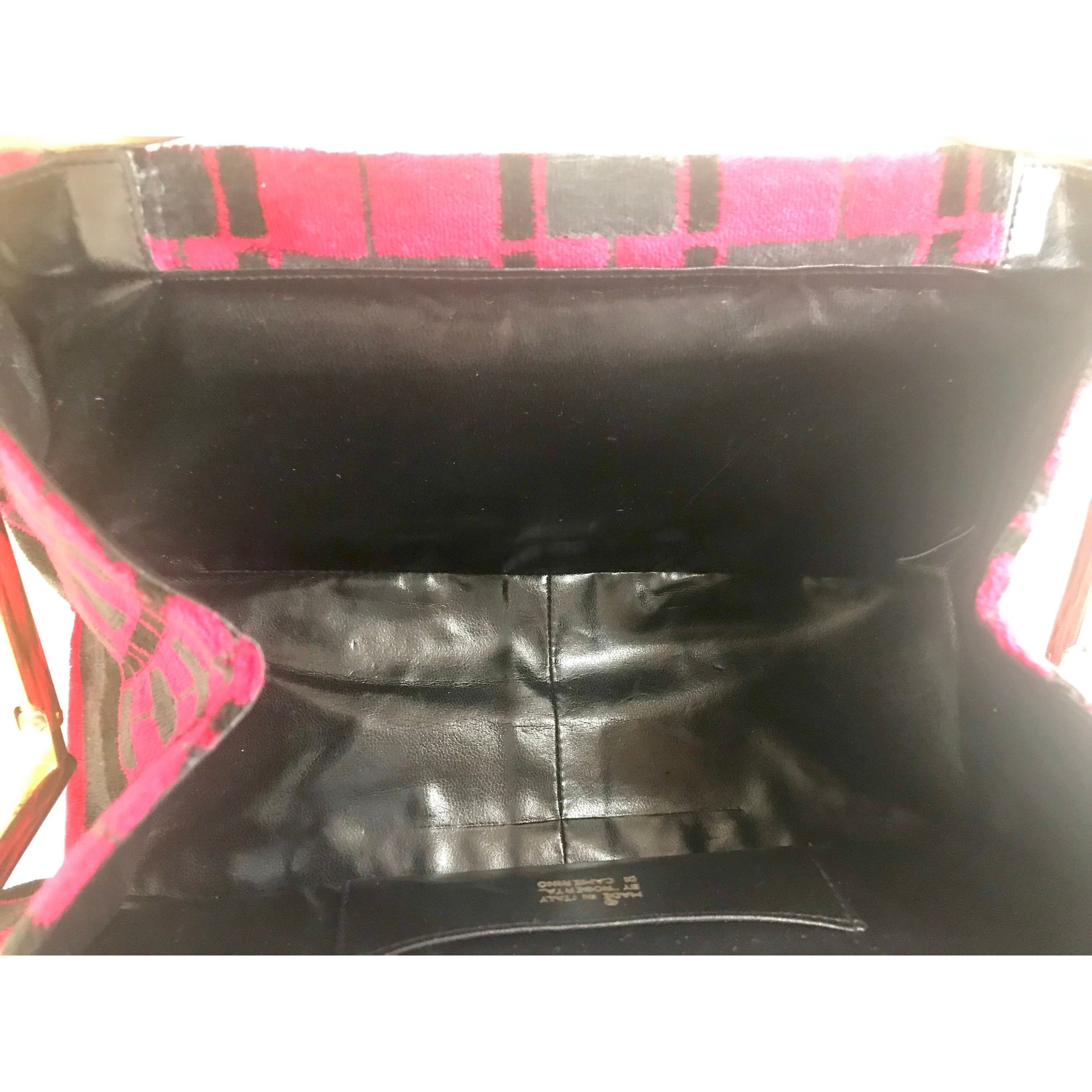 Roberta di Camerino Vintage Roberta di Camerino red, black geometric handbag Size ONE SIZE - 9 Thumbnail
