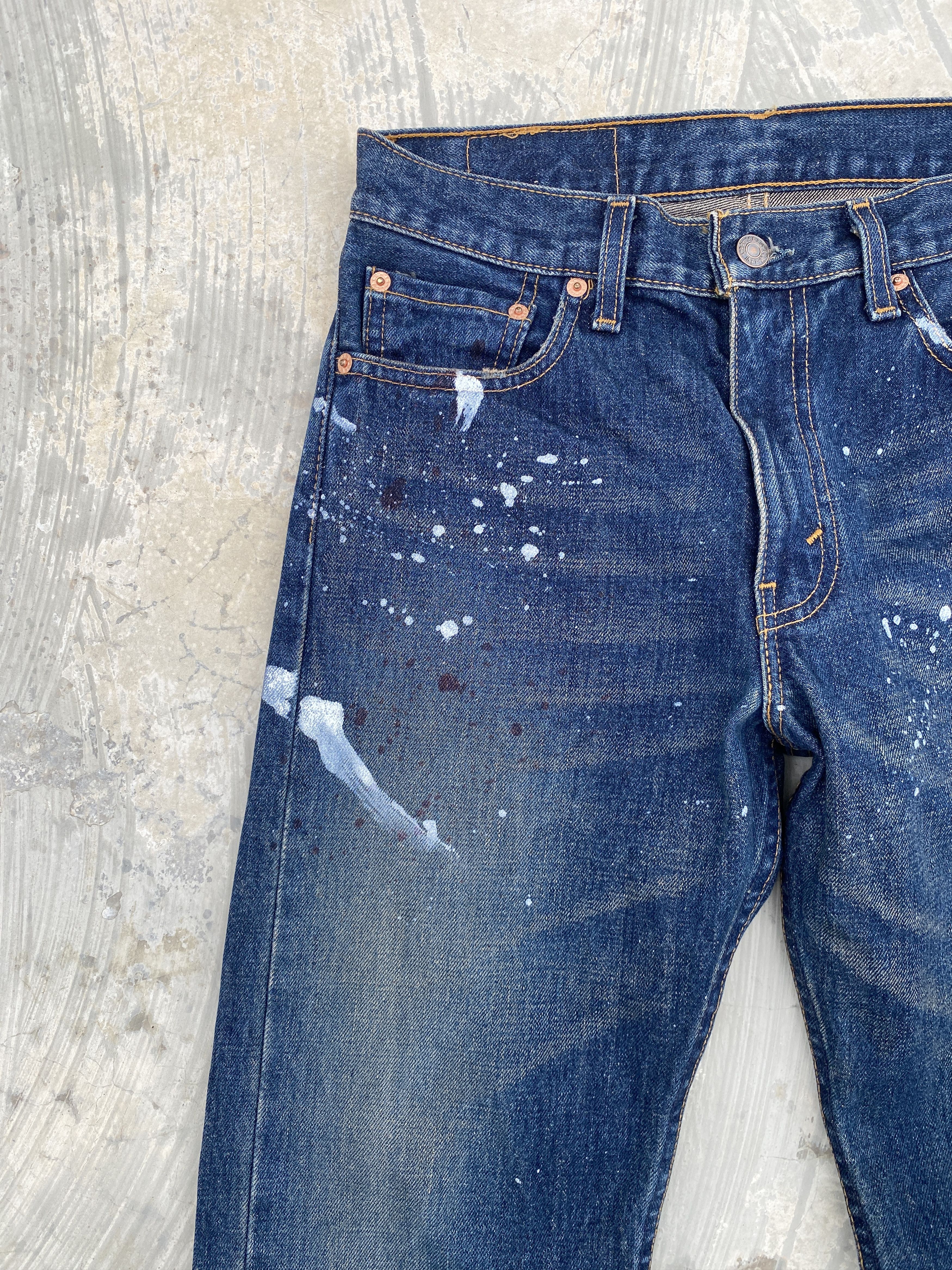 Levi's Reworked Levis 505 USA with Paint Splatter Size US 29 - 2 Thumbnail