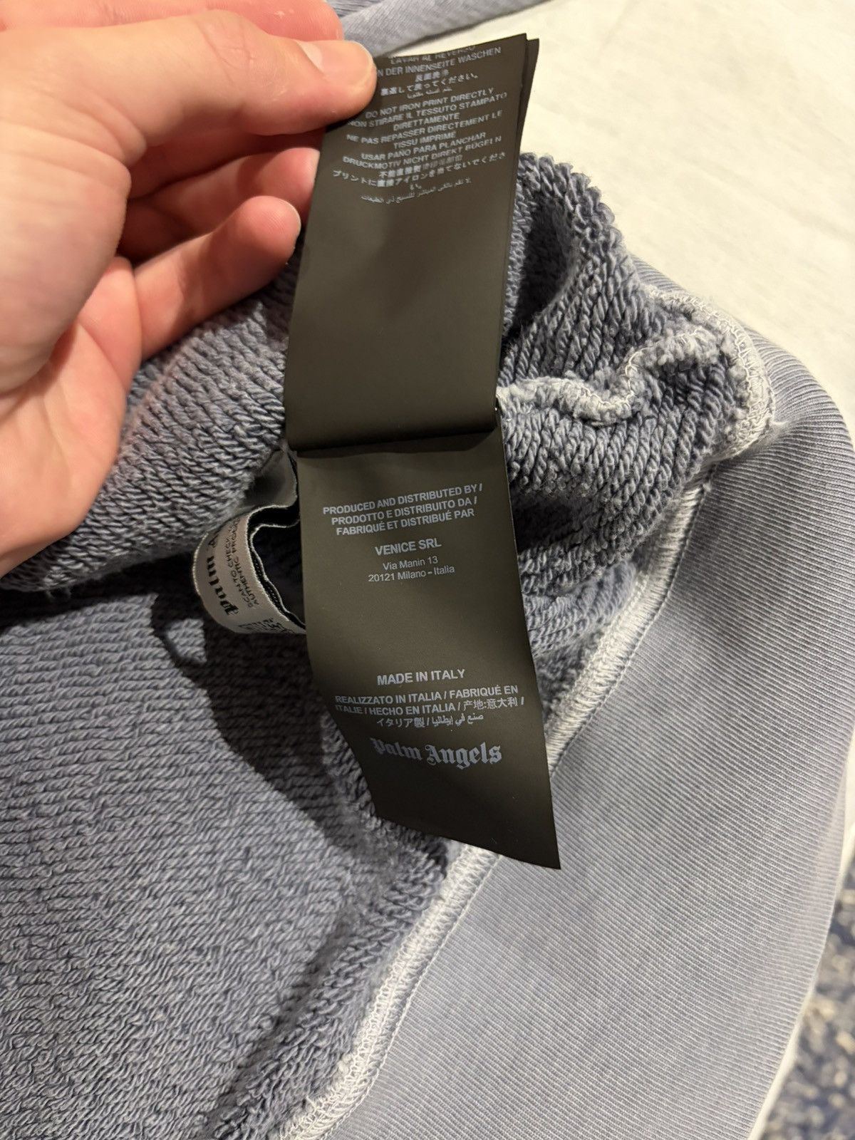 Palm Angels Palm Angels Grey Logo Crewneck Sweatshirt (Oversized Fit) Size US L / EU 52-54 / 3 - 10 Thumbnail