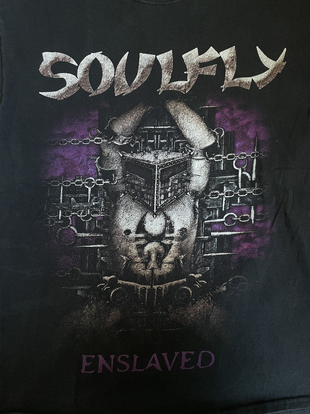 Band Tees Soulfly Enslaved Europe UK 2012 Tour T-Shirt Tee Hard Metal Size US M / EU 48-50 / 2 - 4 Thumbnail