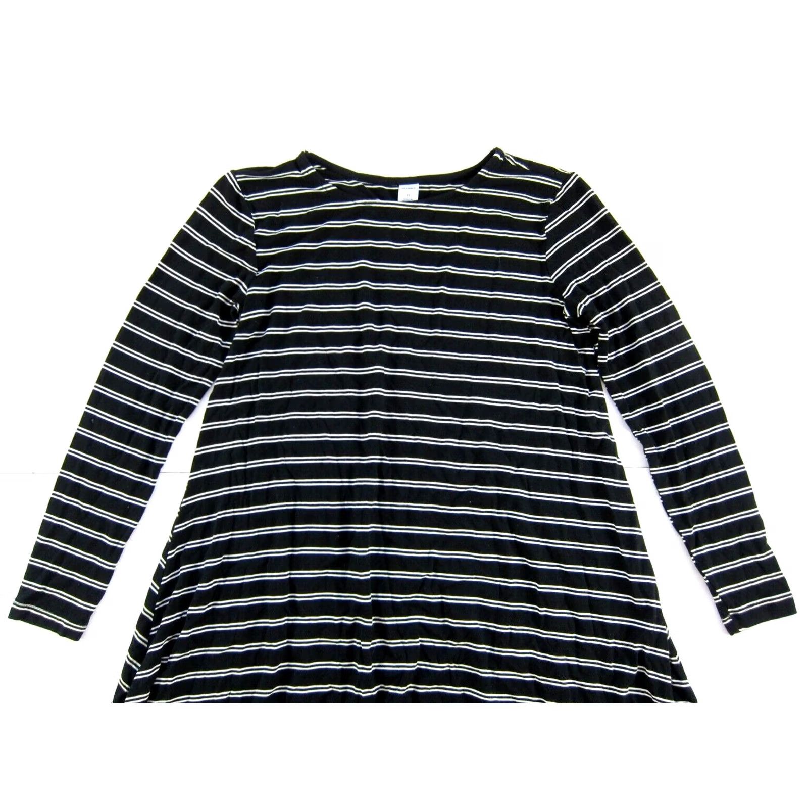 Old Navy Old Navy Black White Stripe Tunic Dress XS Size XS / US 0-2 / IT 36-38 - 4 Thumbnail