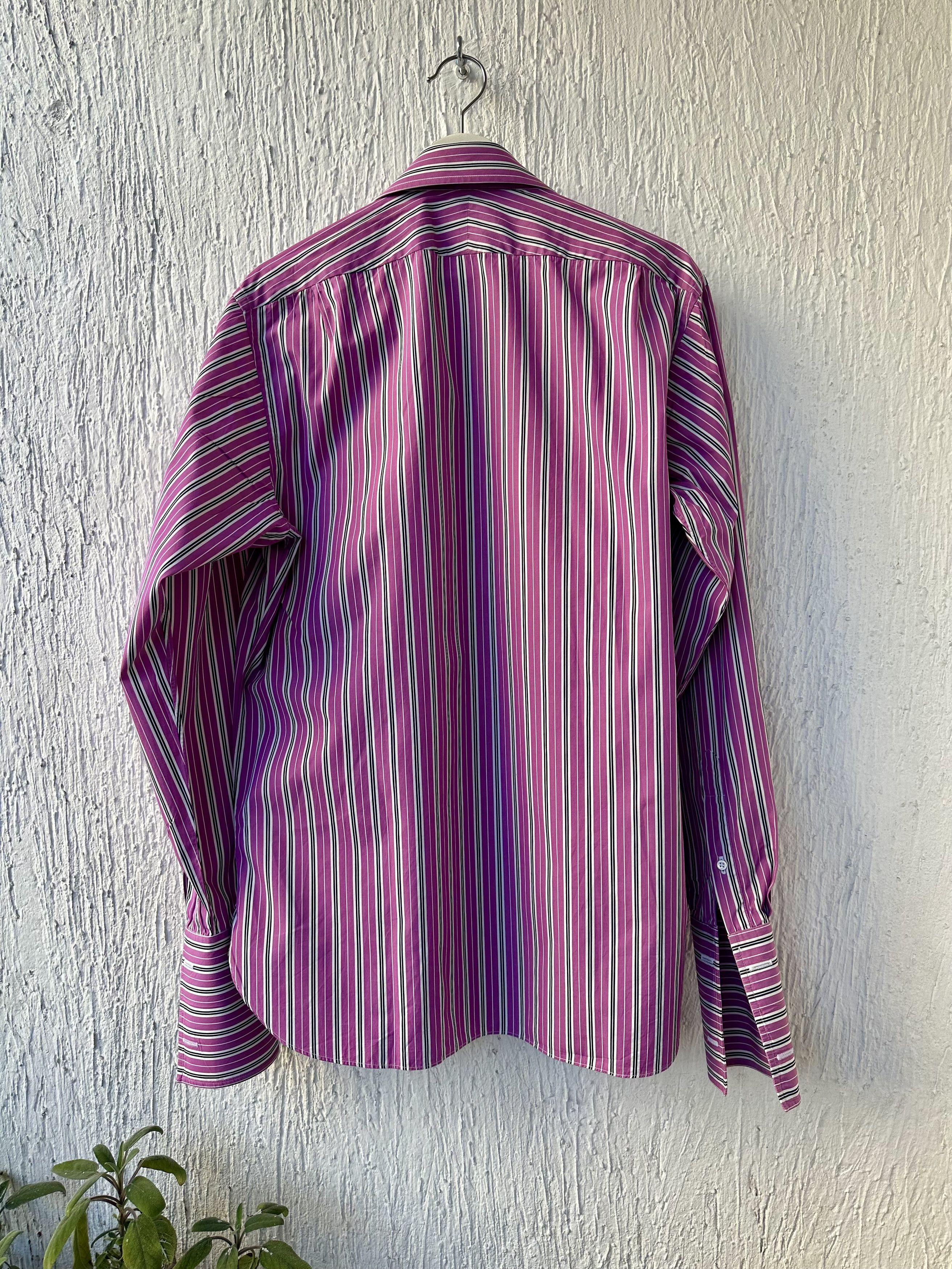Ralph Lauren Purple Label striped cotton shirt Size US L / EU 52-54 / 3 - 3 Thumbnail