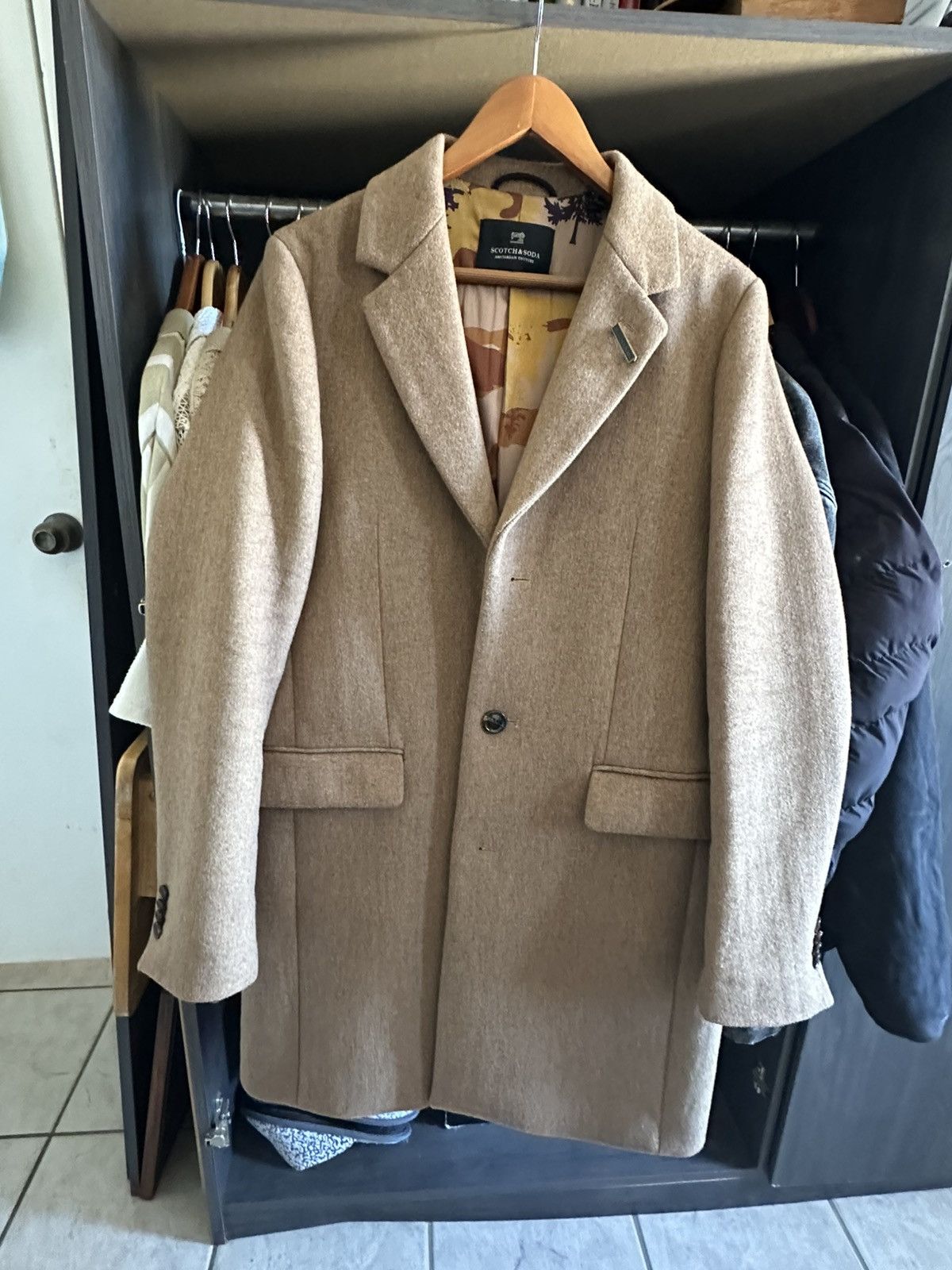 Scotch & Soda SCOTCH & SODA - Beige OVERCOAT Size US M / EU 48-50 / 2 - 1 Thumbnail