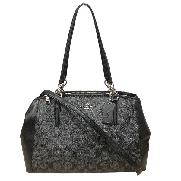 Coach Coach Signature Handbag Canvas Shoulder Bag F58291 in Brown, Women's