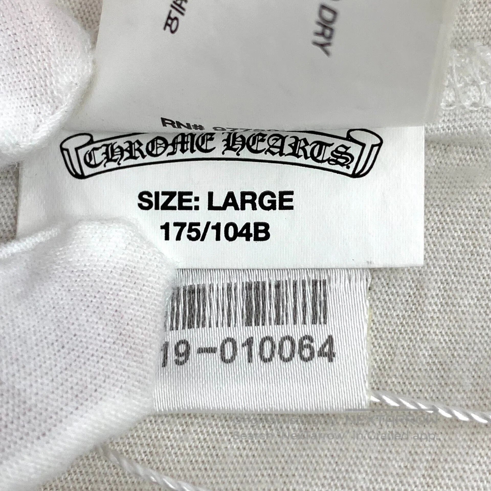 Chrome Hearts CHROME HEARTS White Horsehoe Arm Sanskrit Printed Cotton C Size US L / EU 52-54 / 3 - 6 Thumbnail
