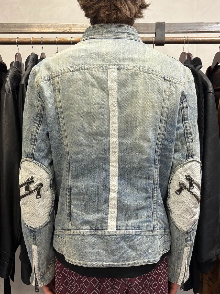 Dolce & Gabbana SS2005 Dolce & Gabbana Apocalyptic Biker Denim Jacket Size US M / EU 48-50 / 2 - 5 Thumbnail