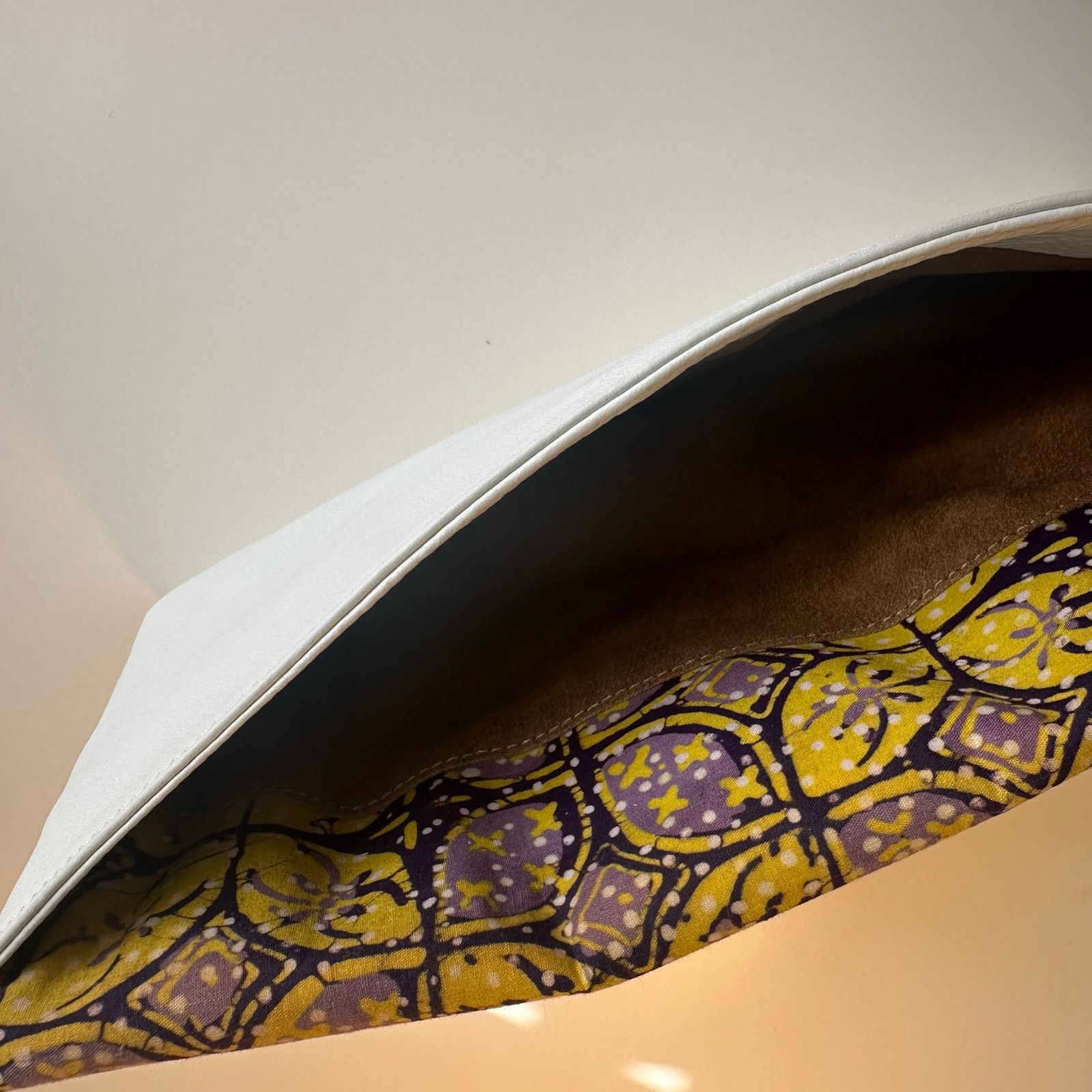 Other White Clutch Envelope Fold Over Genuine Leather Batik Print Size ONE SIZE - 8 Thumbnail