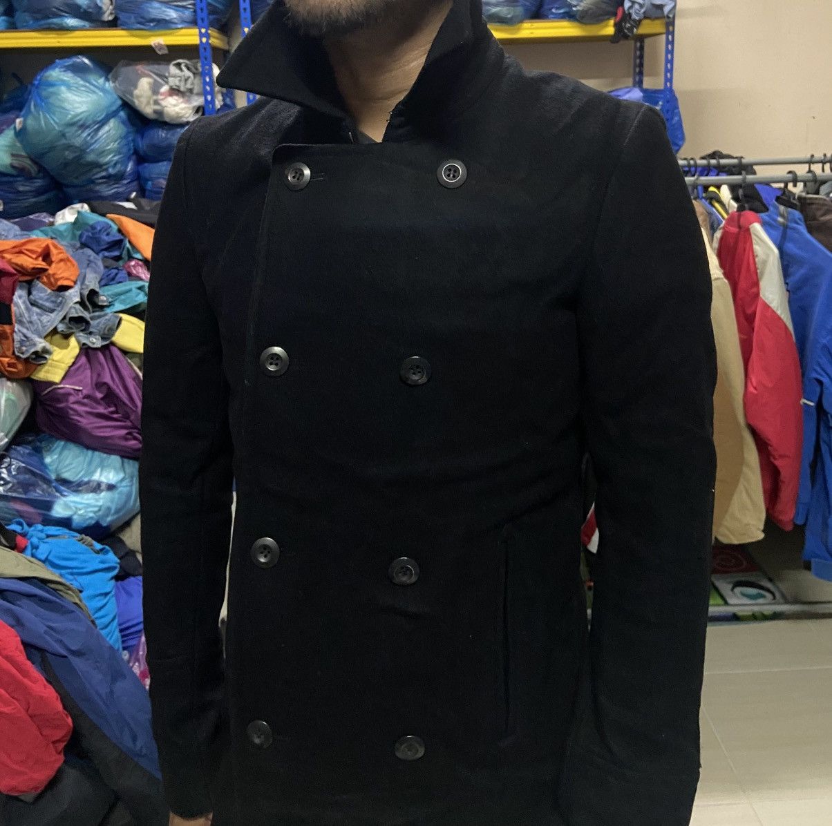 Attachment 🔥Attachment Kazuyuki Kumagai Double Breast Wool Coat Size US XXS / EU 40 - 15 Thumbnail
