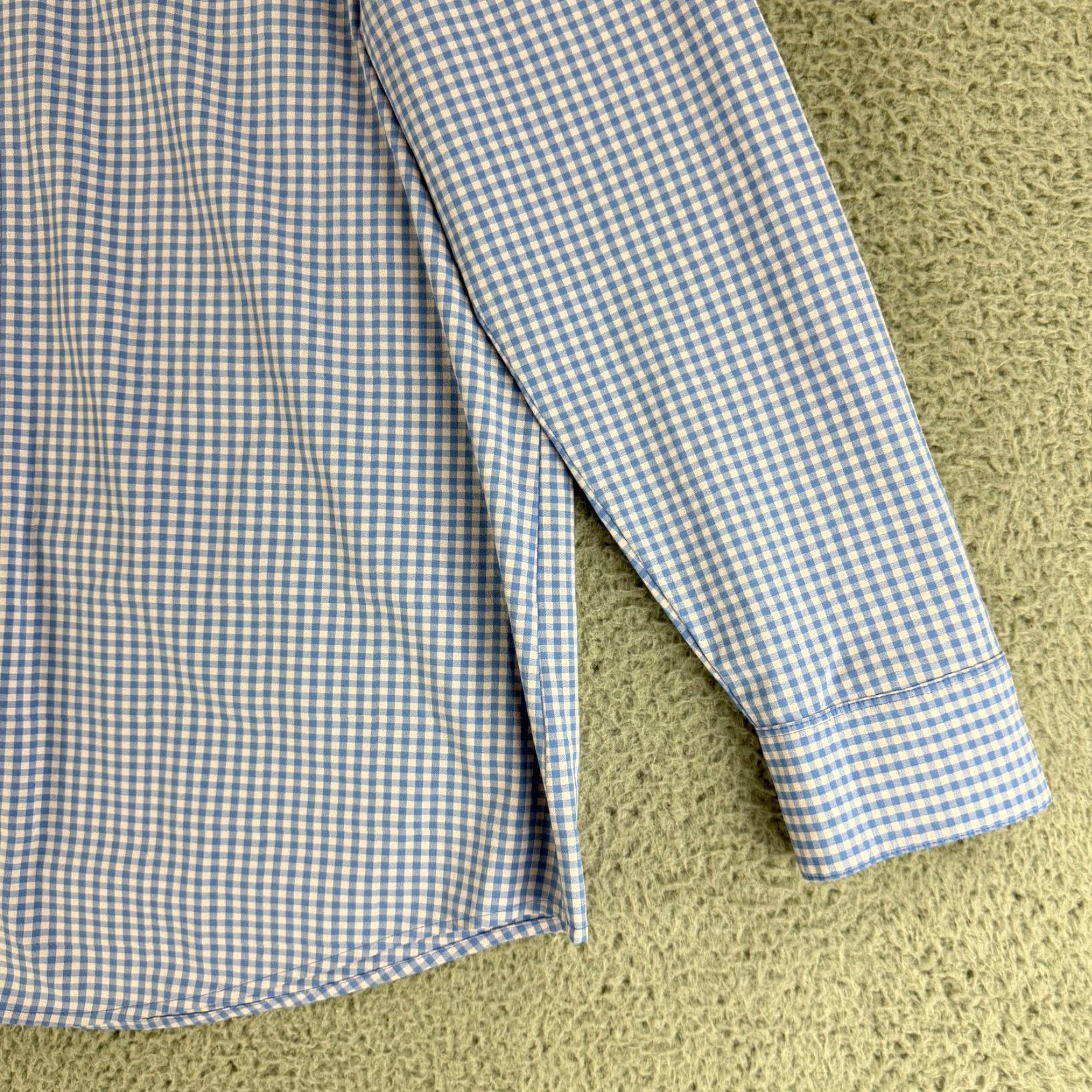 Mizzen+Main Mizzen Main Performance Button-Down Shirt Mens Size XXL Blue Gingham Long Sleeve Size US XXL / EU 58 / 5 - 3 Thumbnail
