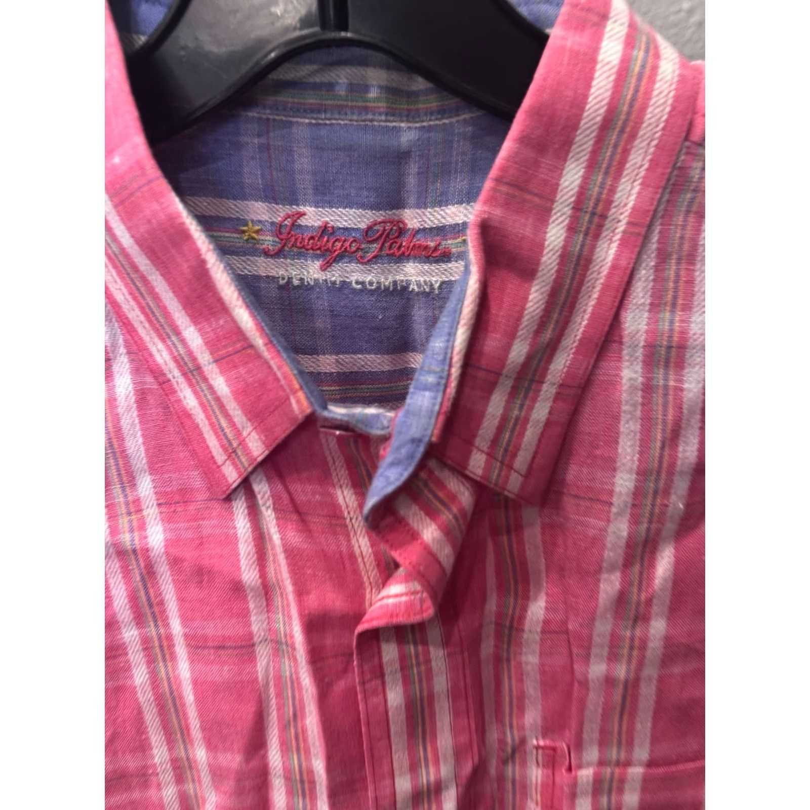 Tommy Bahama Indigo Palms Tommy Bahama 100% Linen Pink Plaid SHORT SLEEVE BUTTON UP SHIRT L Mens Size US L / EU 52-54 / 3 - 4 Thumbnail