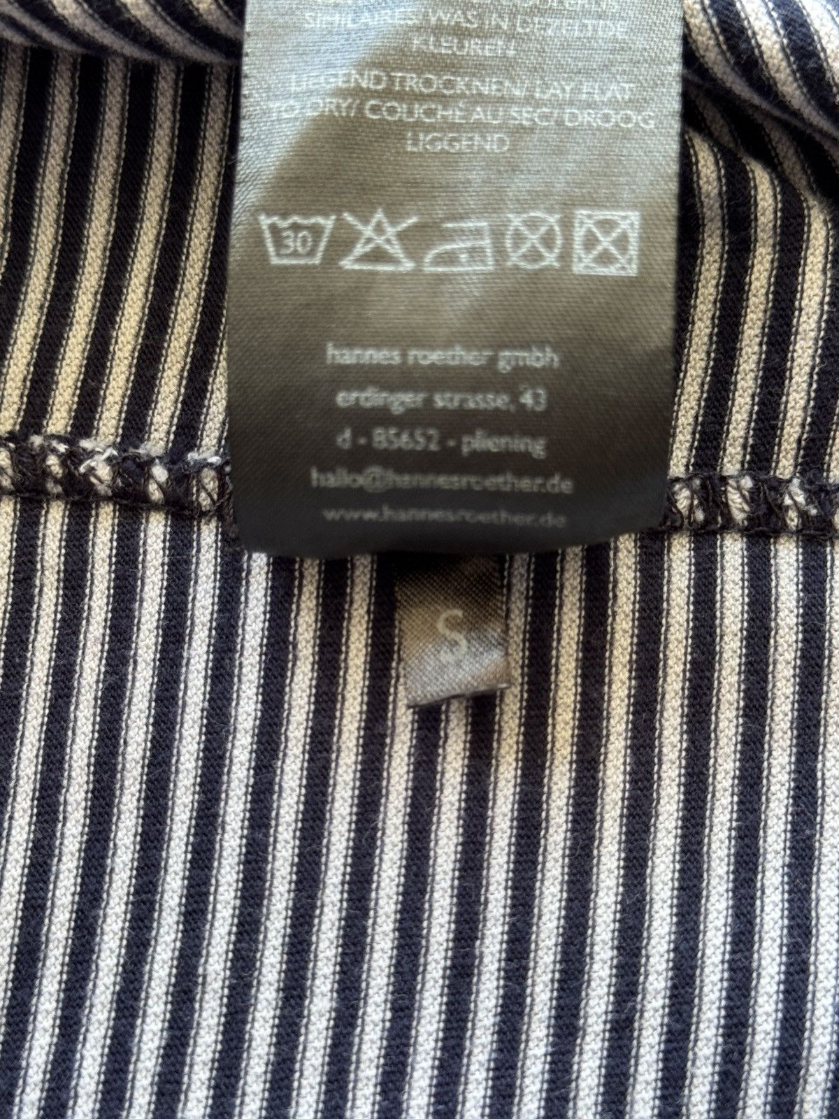 hannes roether Hannes Roether Striped Avant-Garde T-shirt Size US S / EU 44-46 / 1 - 7 Thumbnail