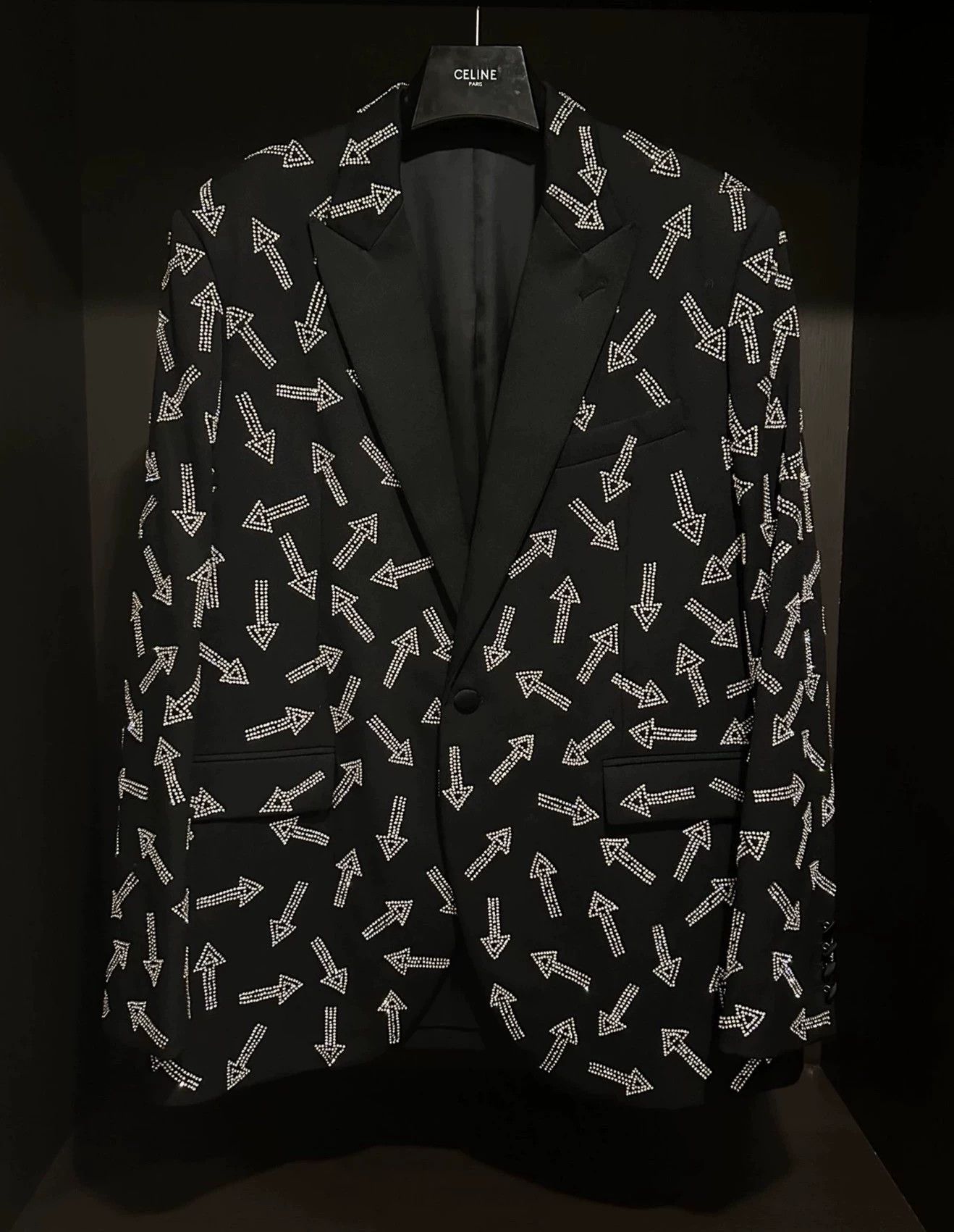 Celine Celine Hedi Slimane Crystal Arrow Showoff Suit 52 Size 52R - 1 Thumbnail