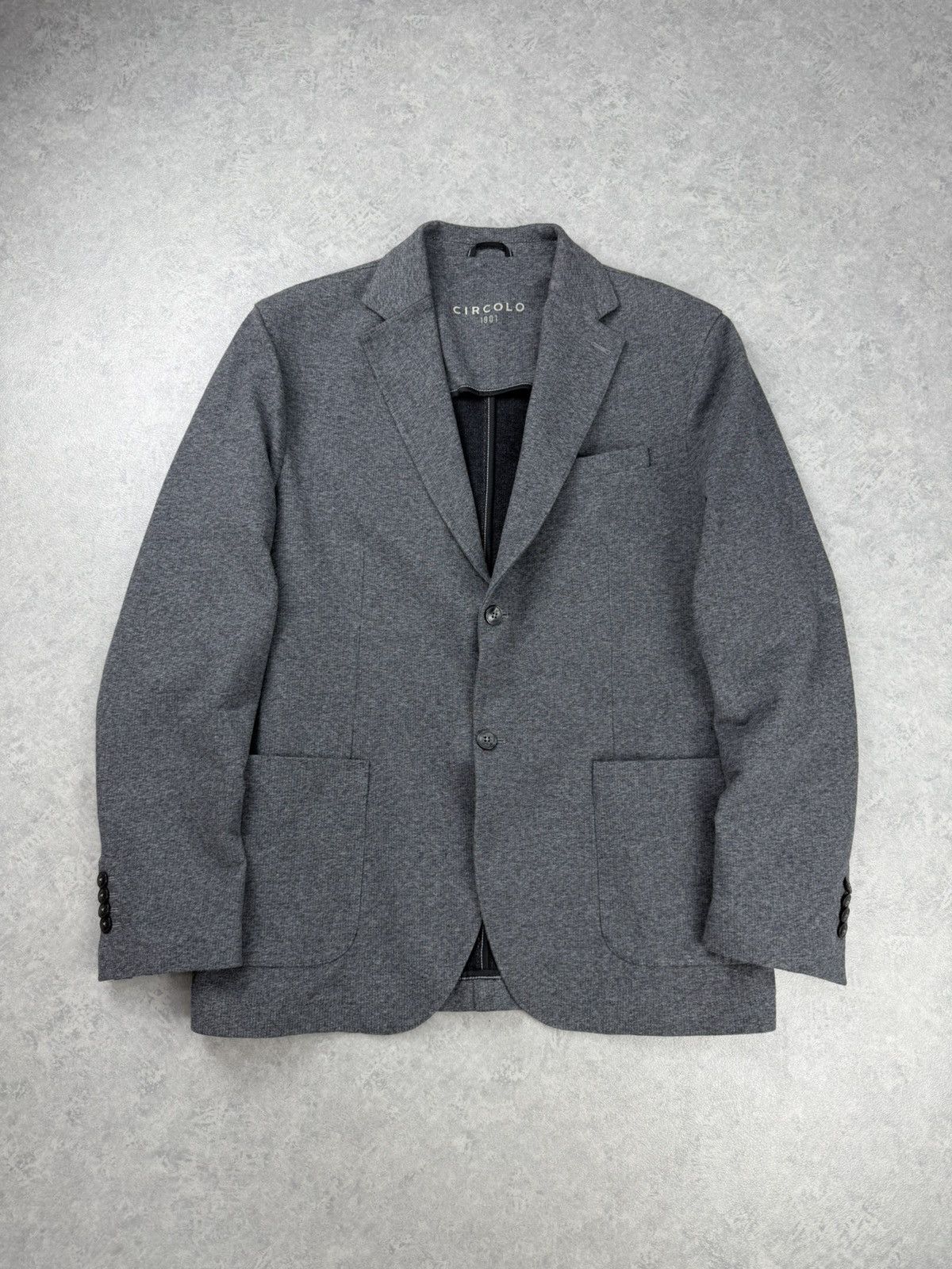 Circolo 1901 Circolo 1901 Grey Jersey Blazer Jacket Size 56 Size 46R - 1 Thumbnail