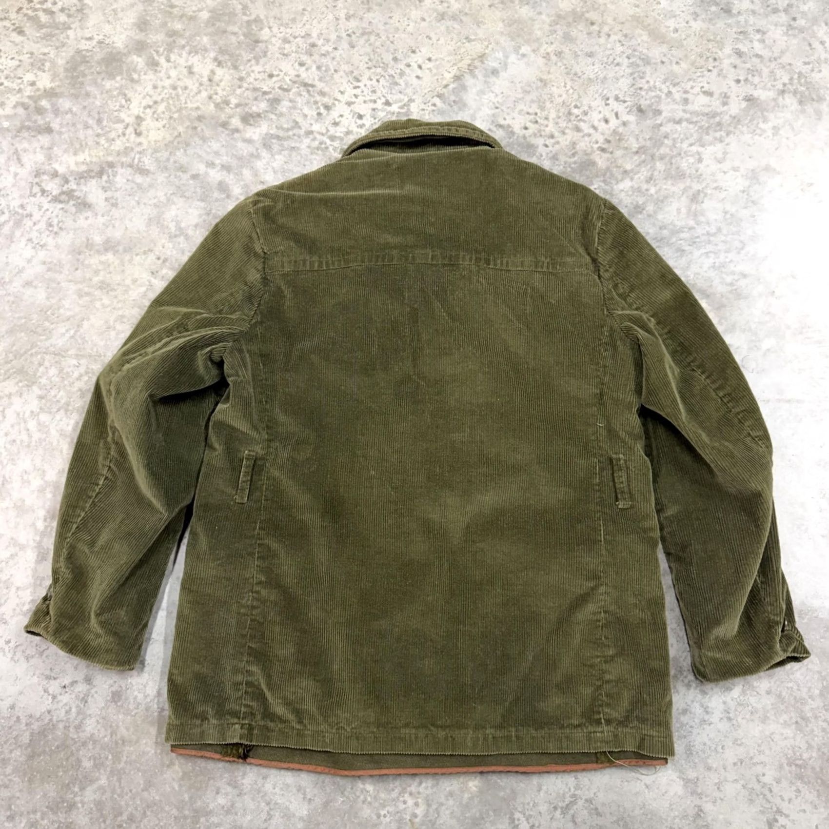 Sears Vintage Sears Coat Mens 42 Green Corduroy Field Military Faux Fur Lined Outdoor Coat Size US XS / EU 42 / 0 - 3 Thumbnail
