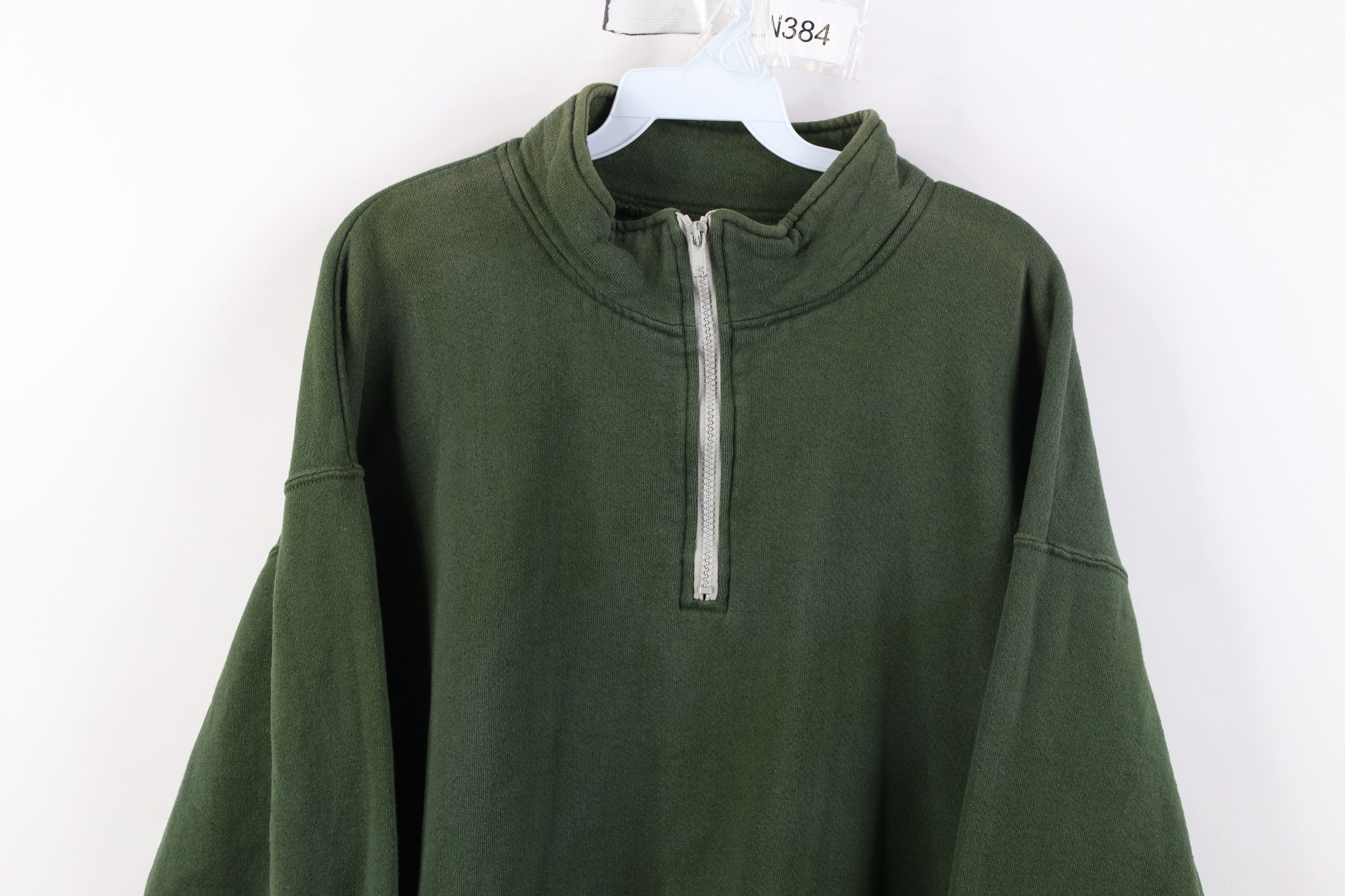 Vintage Vintage 90s Streetwear 1/4 Half Zip Pullover Sweatshirt Size US XL / EU 56 / 4 - 2 Thumbnail
