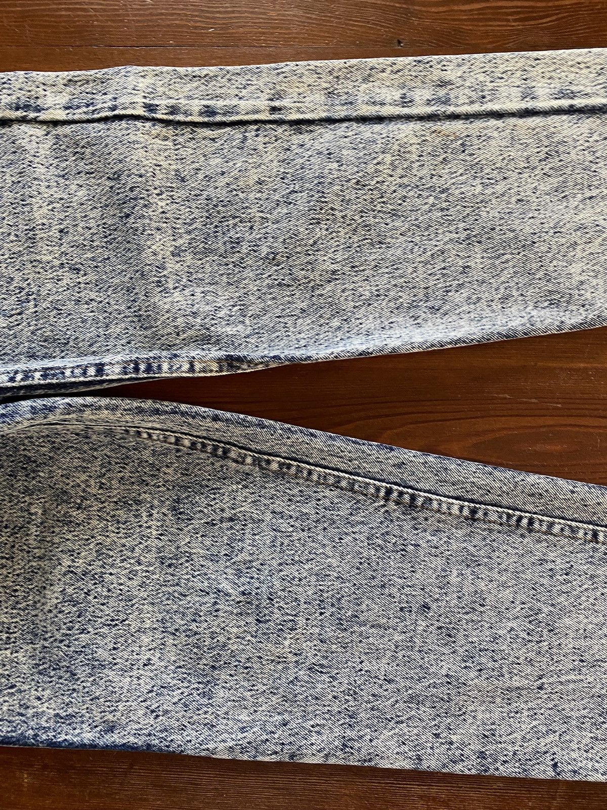 Lee Vintage 80’s Lee Blue & White Acid Wash Denim Jeans 28x28 Size 28" / US 6 / IT 42 - 13 Thumbnail