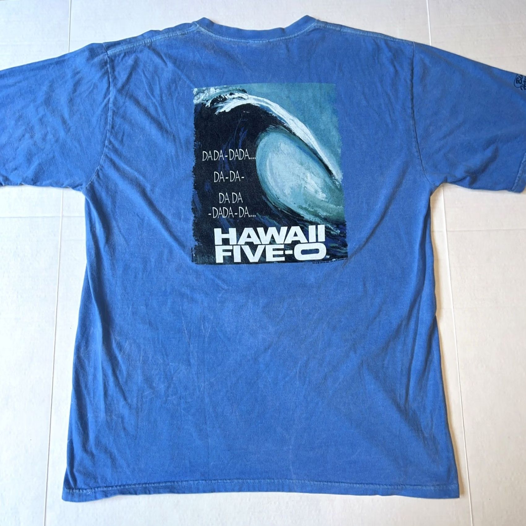 Vintage Hawaii Five-O Crazy Shirts T-Shirt Logo Graphic Print Vintage L Blue Mens Regular Short Sleeve Crew Neck Shirt Size US L / EU 52-54 / 3 - 7 Thumbnail