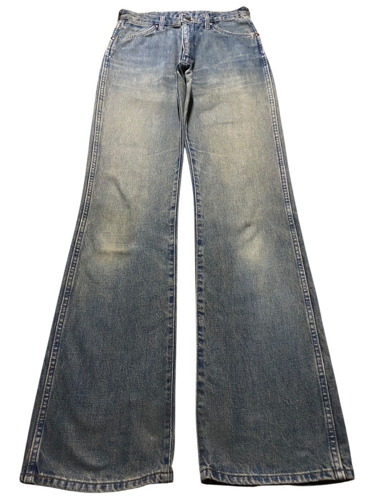 Sandro Vintage Wrangler Sanforized Mud Wash Distressed Flare Jeans Size US 27 - 1 Thumbnail