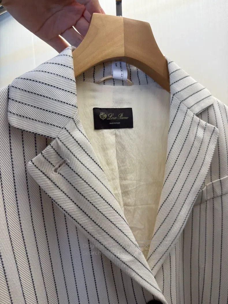 Loro Piana Loro Piana Striped Silk Cotton Jacket Size XS / US 0-2 / IT 36-38 - 2 Thumbnail