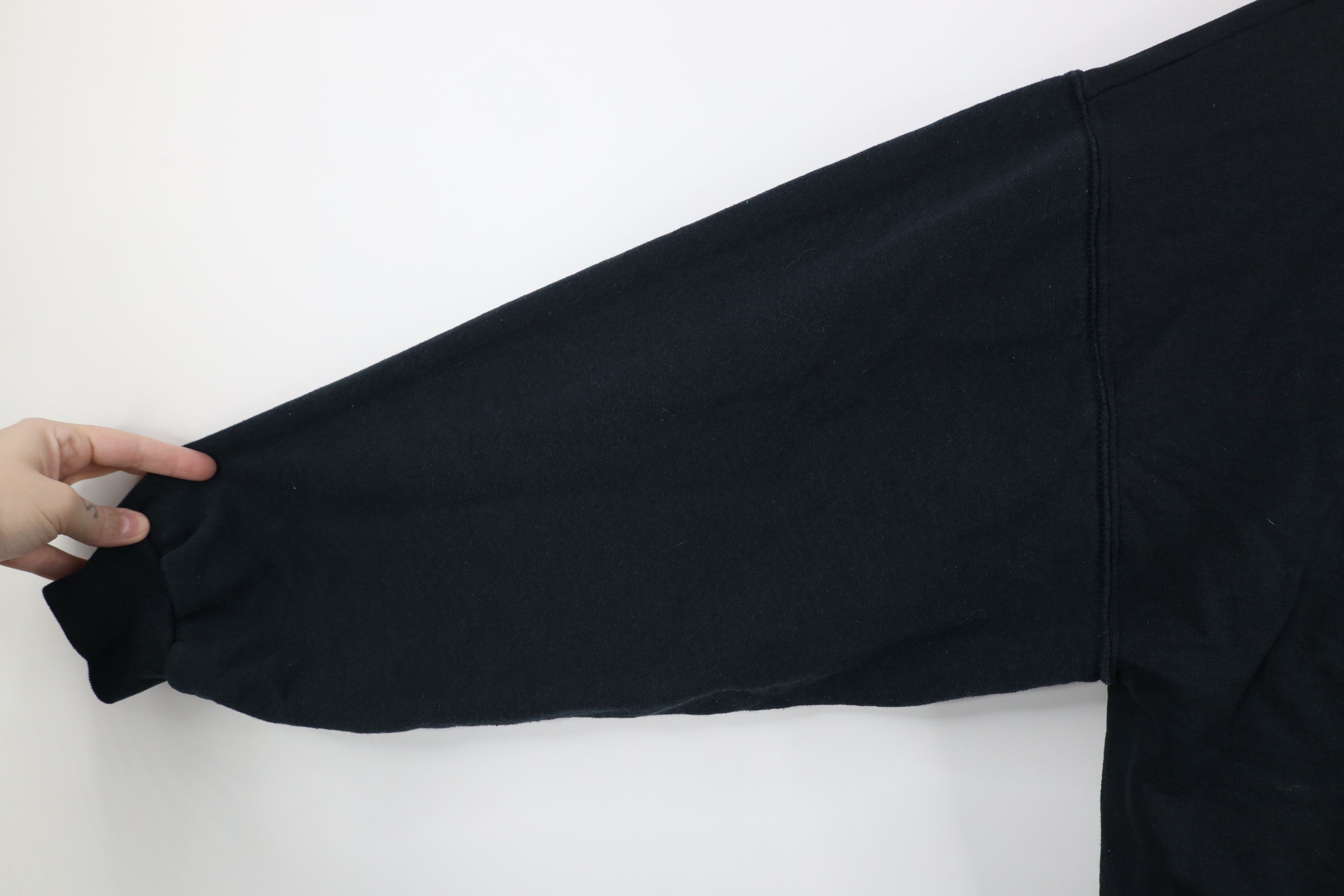 Vintage Vintage 90s Streetwear Faded Blank Crewneck Sweatshirt Black Size US XL / EU 56 / 4 - 7 Thumbnail