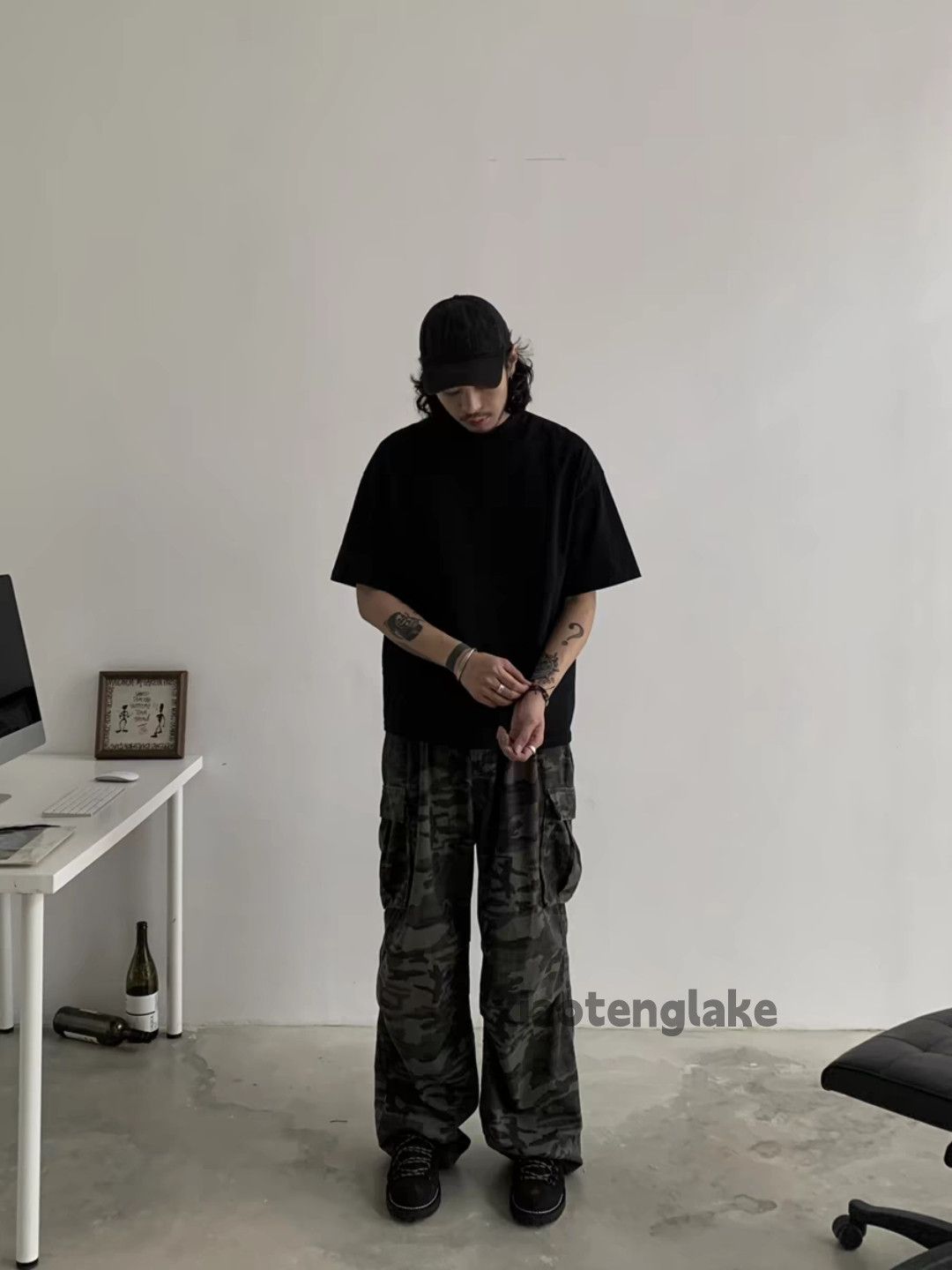 Designer × Japanese Brand × Vintage washed faded skate hiphop camo outdoor cargo pants Size US 34 / EU 50 - 3 Thumbnail