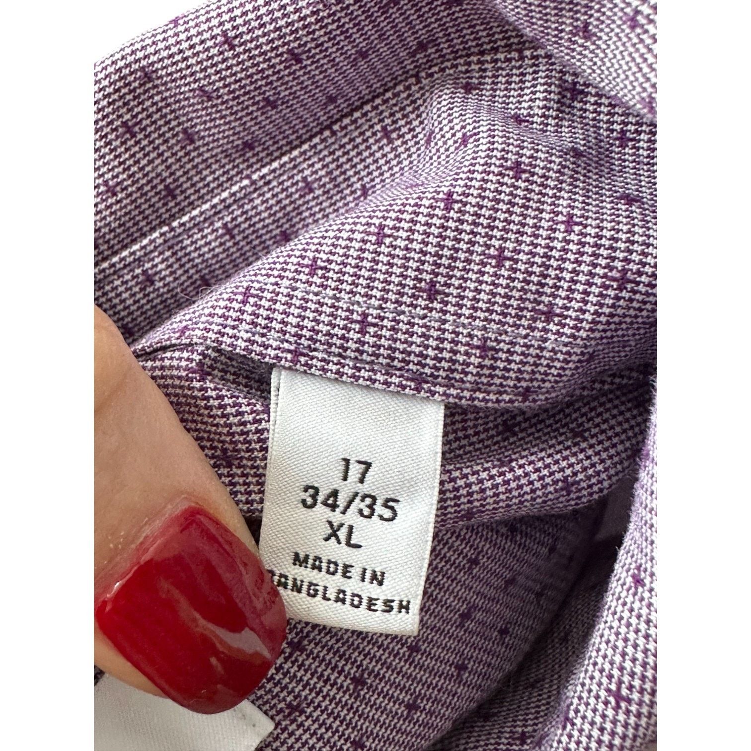 Calvin Klein Calvin Klein Purple Dot Regular Fit Shirt Men's XL 17 34/35 Size US XL / EU 56 / 4 - 6 Thumbnail