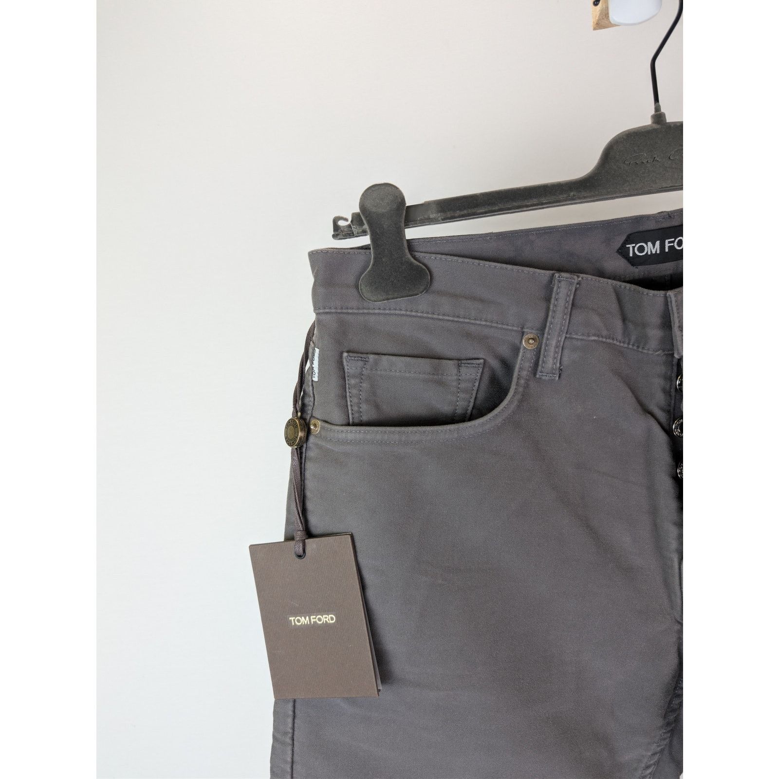 Tom Ford o1rshd1 Slim Fit Denim Jeans in Grey 31 Size US 31 - 6 Thumbnail