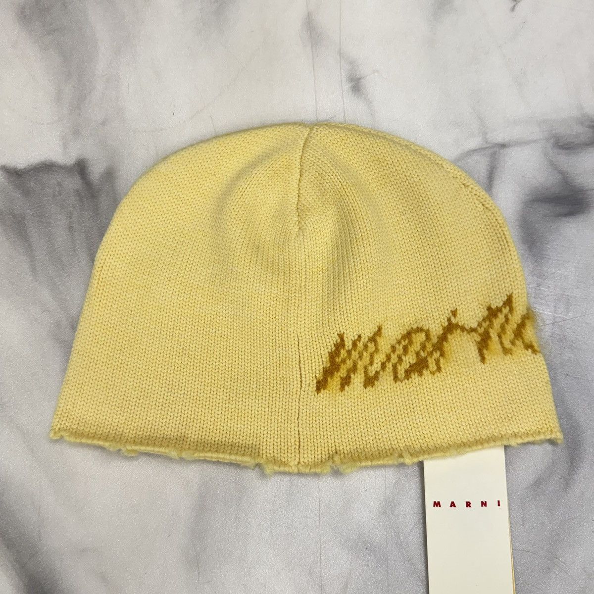 Marni Marni Mohair Beanie Yellow Size ONE SIZE - 2 Thumbnail