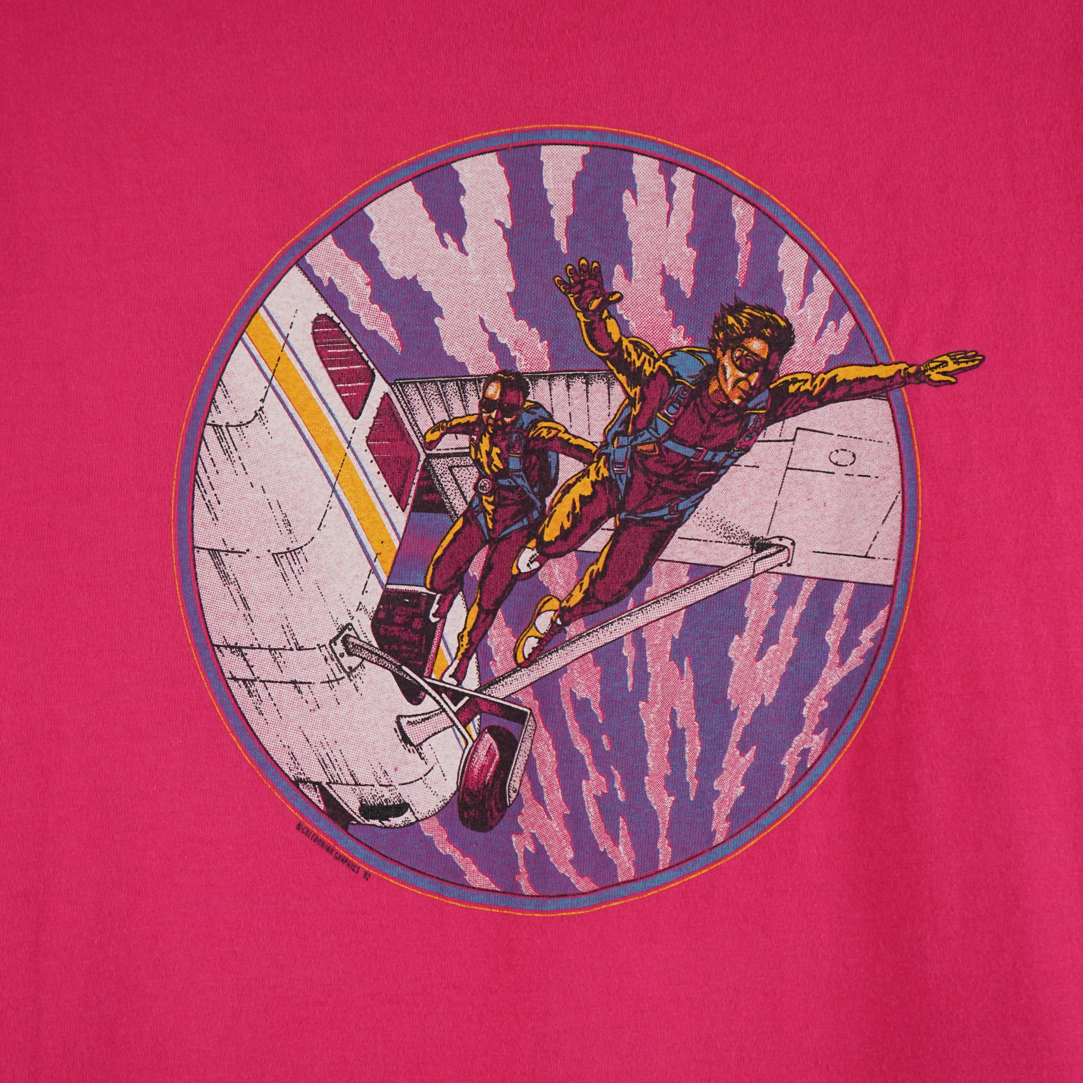 Vintage Vintage 1992 Parachute Sky Diving T-Shirt Size US XL / EU 56 / 4 - 2 Thumbnail