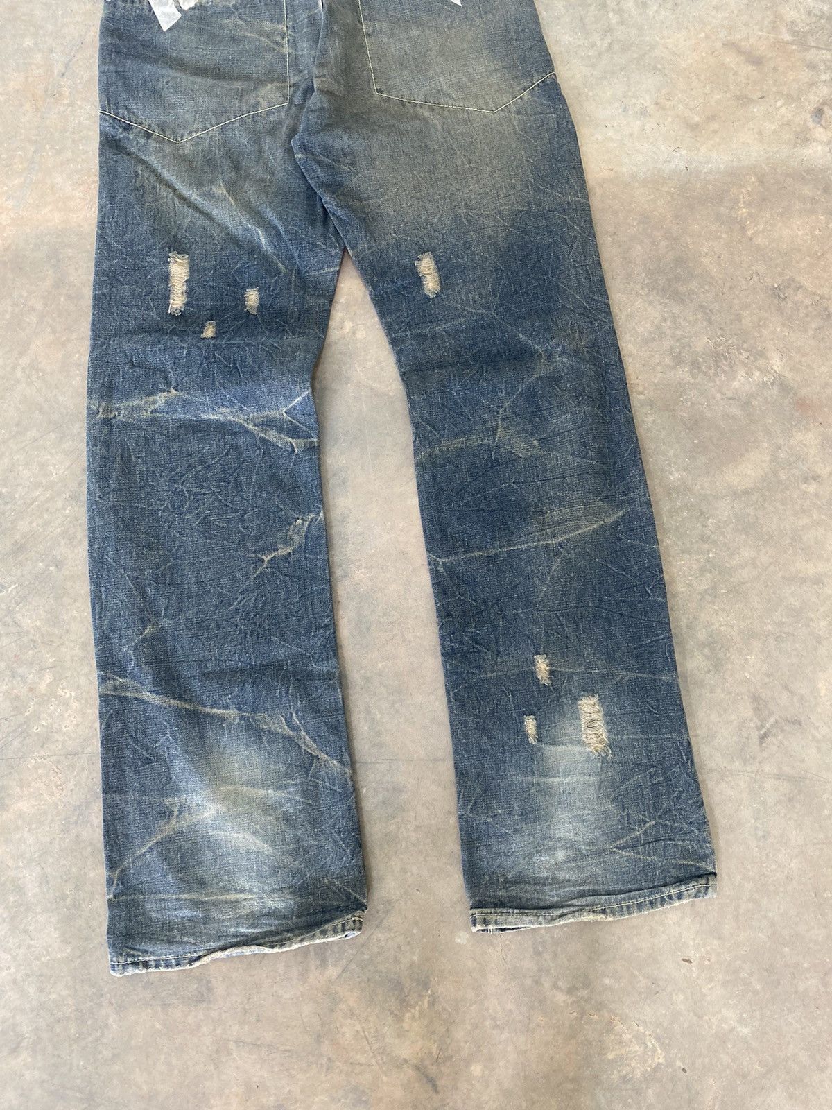 Hysteric Glamour Sick☠️ DS Claw Flare Jeans Distressed Punk Grunge Gothic Lgb Size US 31 - 10 Thumbnail