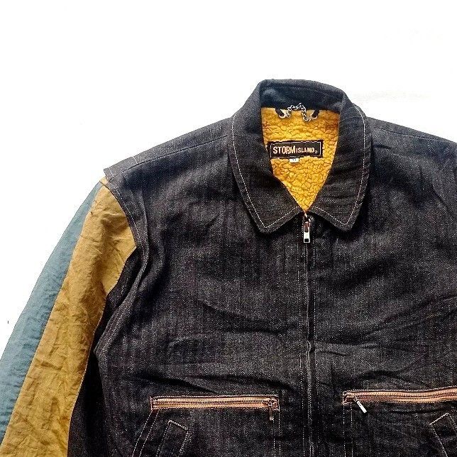Japanese Brand × Vintage StormIsland Japan tritone bomber denim jaket sherpa lining Size US M / EU 48-50 / 2 - 3 Thumbnail