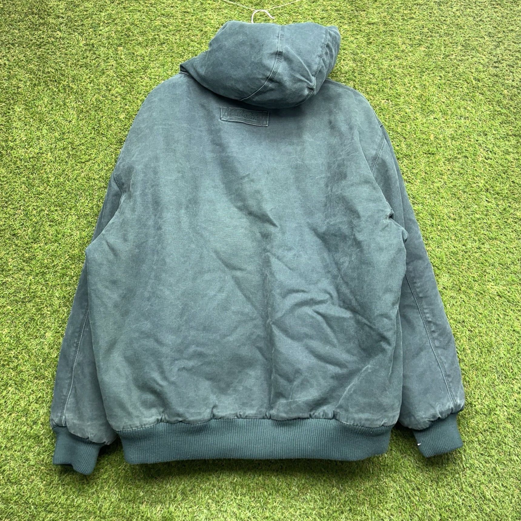 Vintage Cabela's Jacket Mens 2XLT Tall Roughneck Quilted Lined Insulated Canvaswear Bomber Jacket Wind-Resistant Pockets Zip Front Hooded Weathergear Size US XXL / EU 58 / 5 - 2 Thumbnail