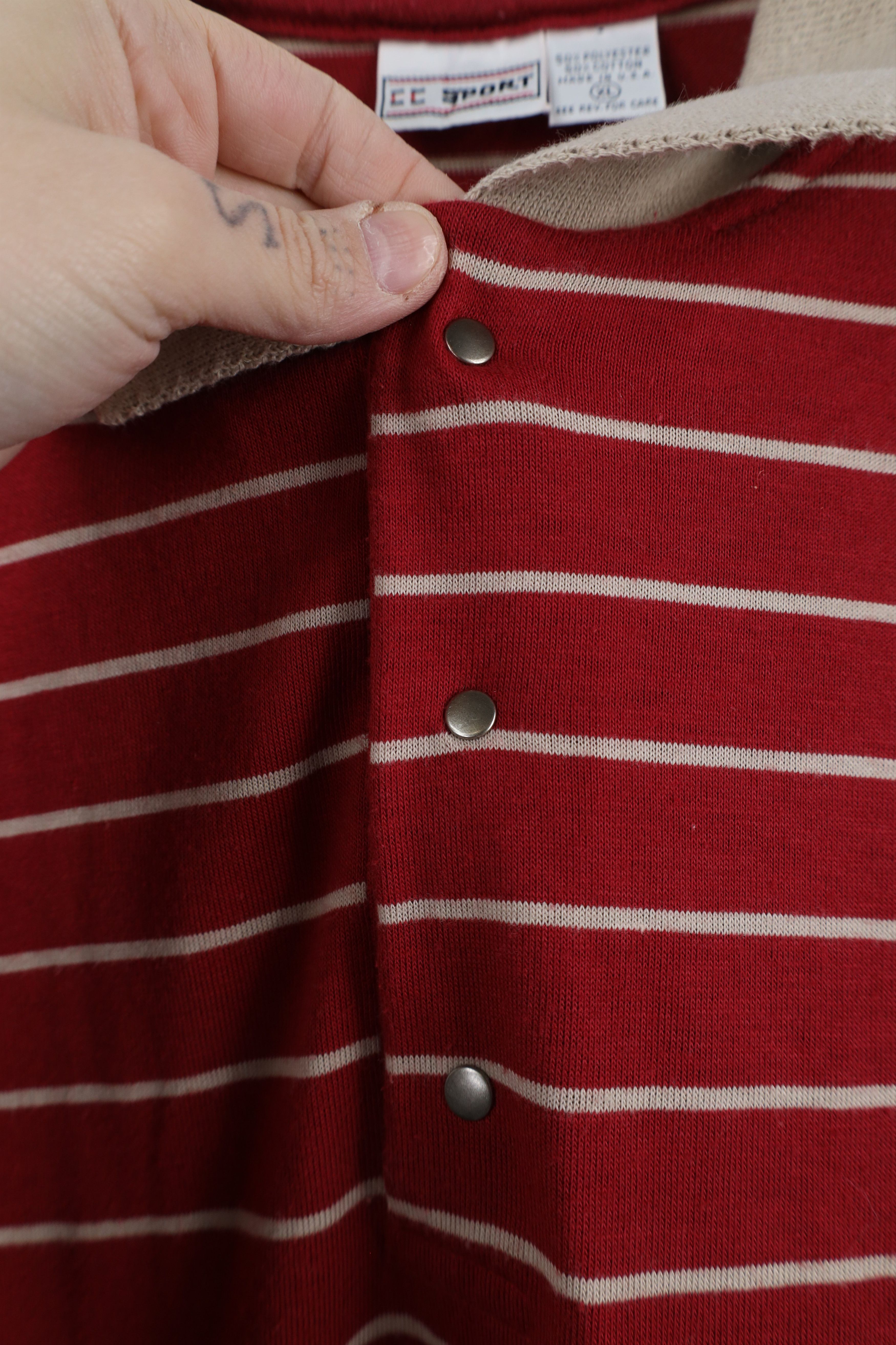 Vintage Vintage 70s 80s Streetwear Knit Collared Polo Shirt Red USA Size US XL / EU 56 / 4 - 5 Thumbnail