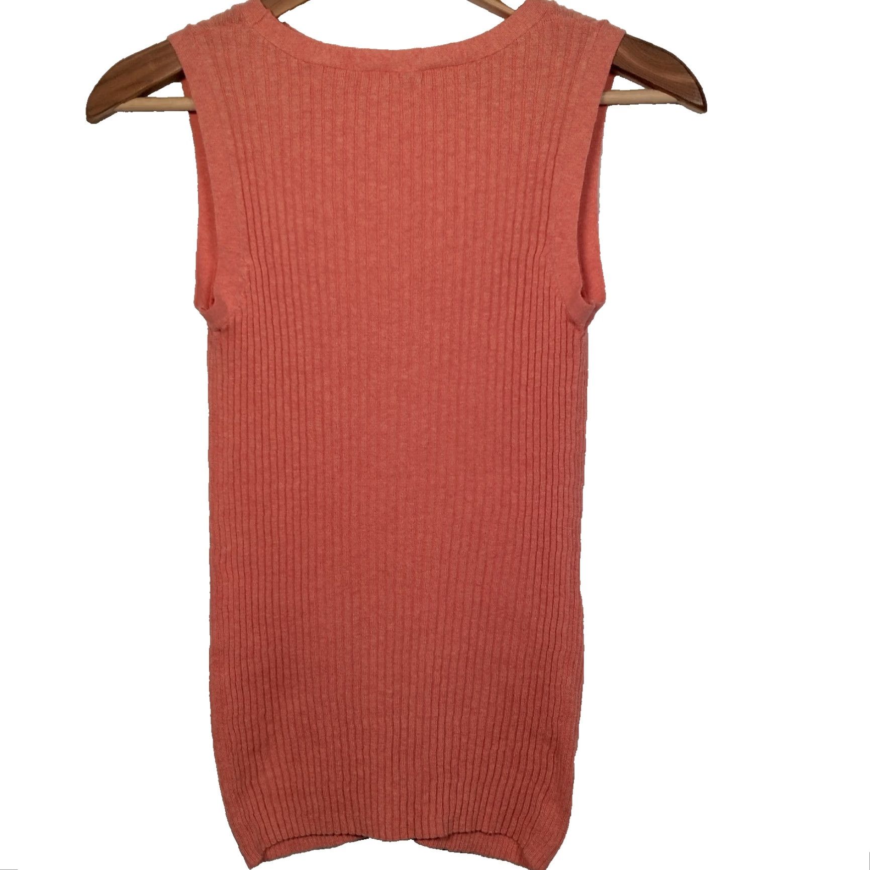 Vintage Vintage Sundance women's tank top knit sleeveless sweater shirt M Peach salmon cotton viscose casual summer Size M / US 6-8 / IT 42-44 - 4 Thumbnail