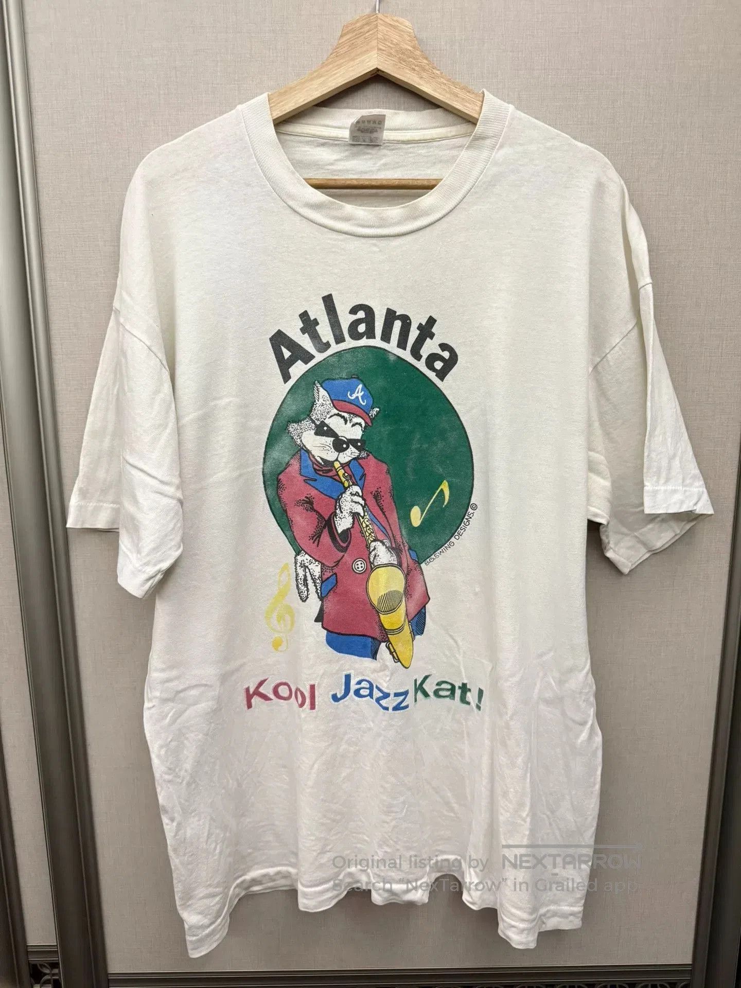 Vintage Vintage Atlanta Jazz Cat Short Sleeve. Size US XL / EU 56 / 4 - 1 Thumbnail