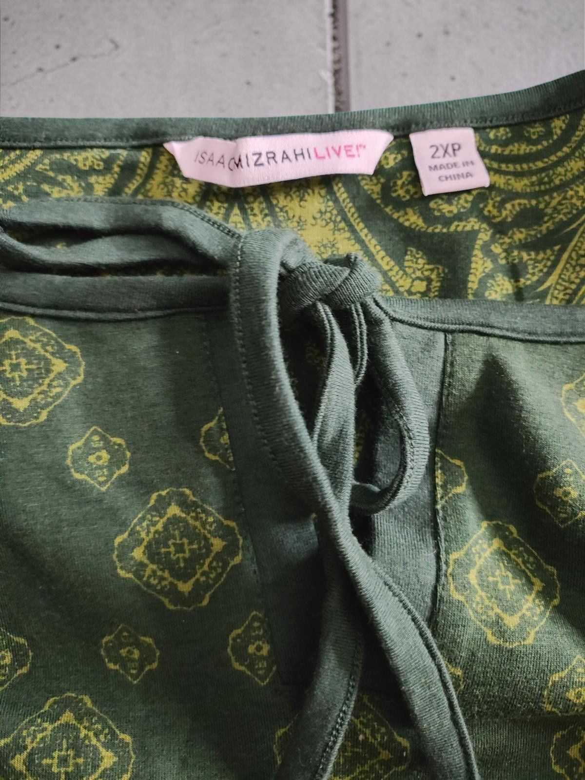 Other Isaac Mizrahi Live! Sleeveless Dress Size 2XP Green Paisley Size XXL / US 16-18 / IT 52-54 - 8 Thumbnail