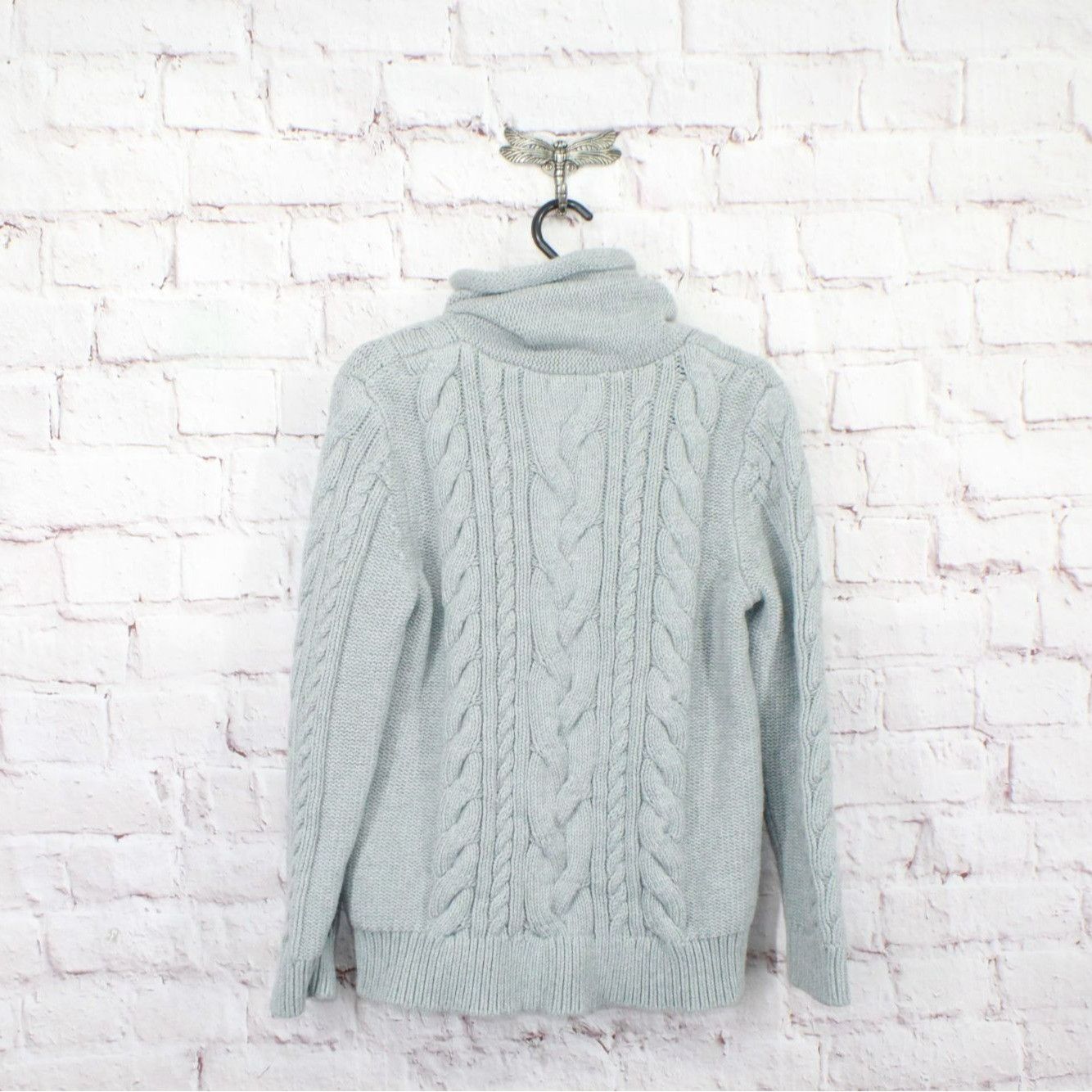L.L. Bean LL Bean Double L Mixed Cable Sweater Funnelneck Size L / US 10 / IT 46 - 6 Thumbnail