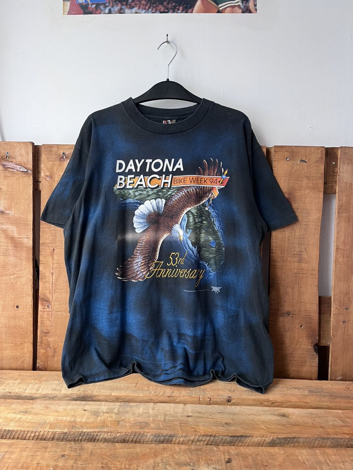 Vintage 1994 Daytona beach 3D emblem hd t shirt