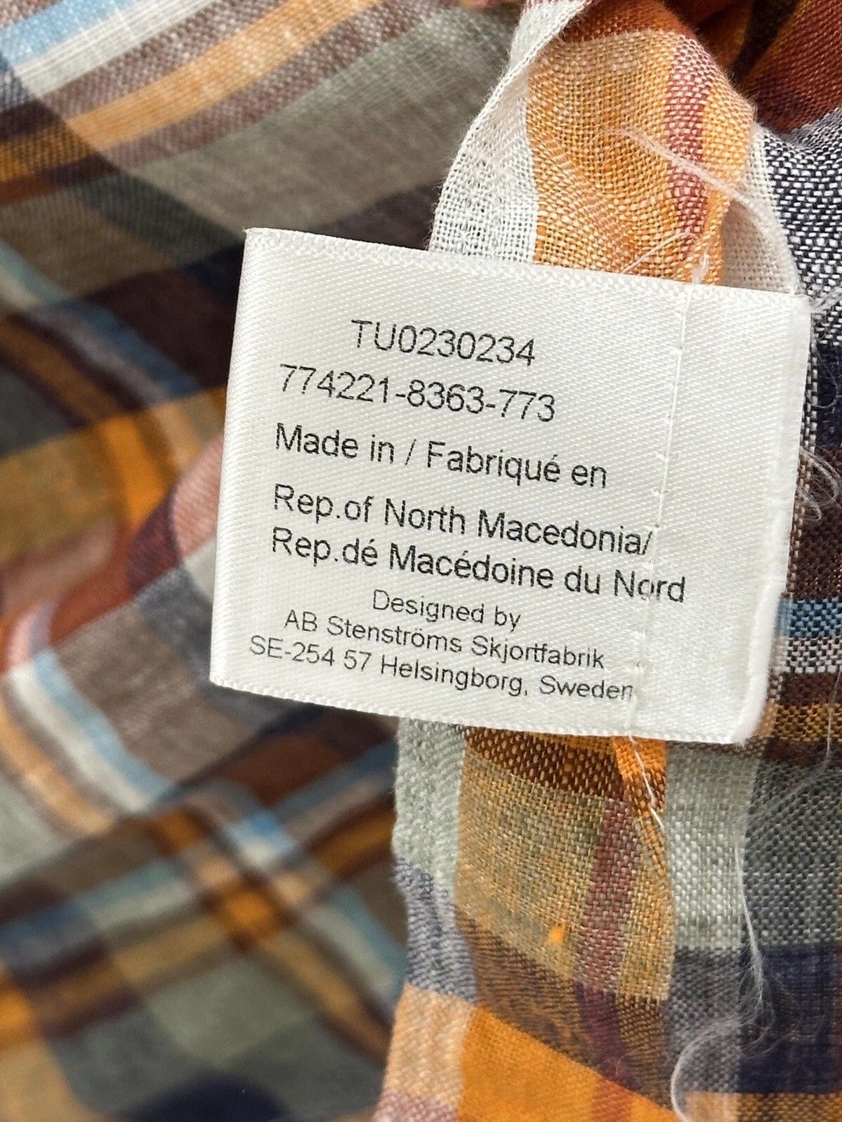 Strenstroms Stenströms Stenstroms Linen Plaid Checked Shirt Mens Buttons Size US L / EU 52-54 / 3 - 12 Thumbnail