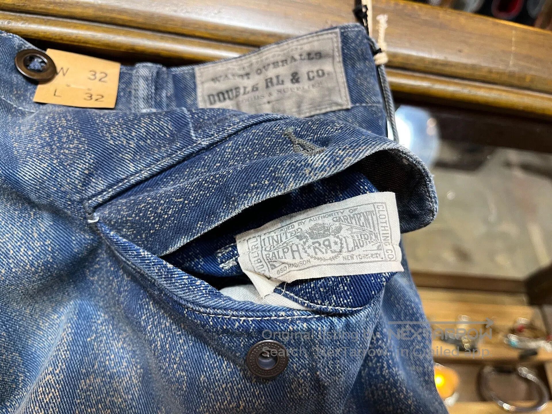 RRL Ralph Lauren blue striped cotton twill pants. Size US 31 - 6 Thumbnail