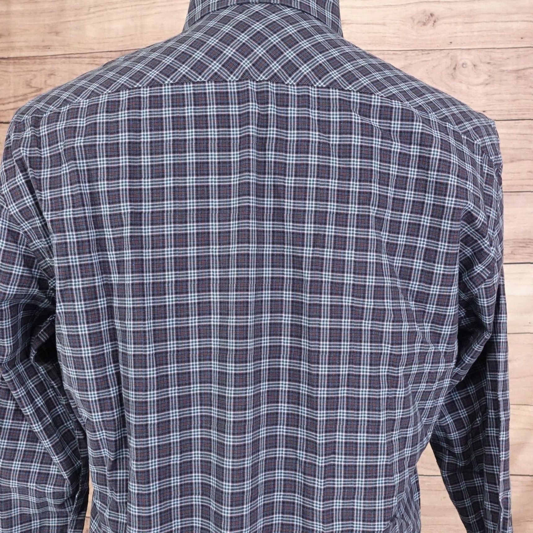 Vintage ZACHARY PRELL Shirt Mens L Blue Plaid Long Sleeve Button Front Cotton Casual Size US L / EU 52-54 / 3 - 5 Thumbnail