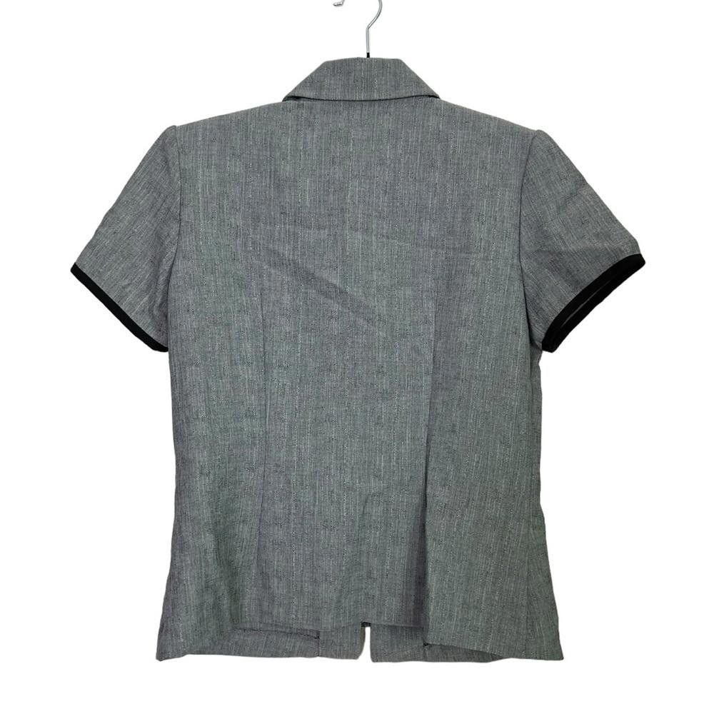 Forme D'Expression Expressions l Vintage Gray Short Sleeve Shirt Blazer Size 10 Size L / US 10 / IT 46 - 2 Thumbnail