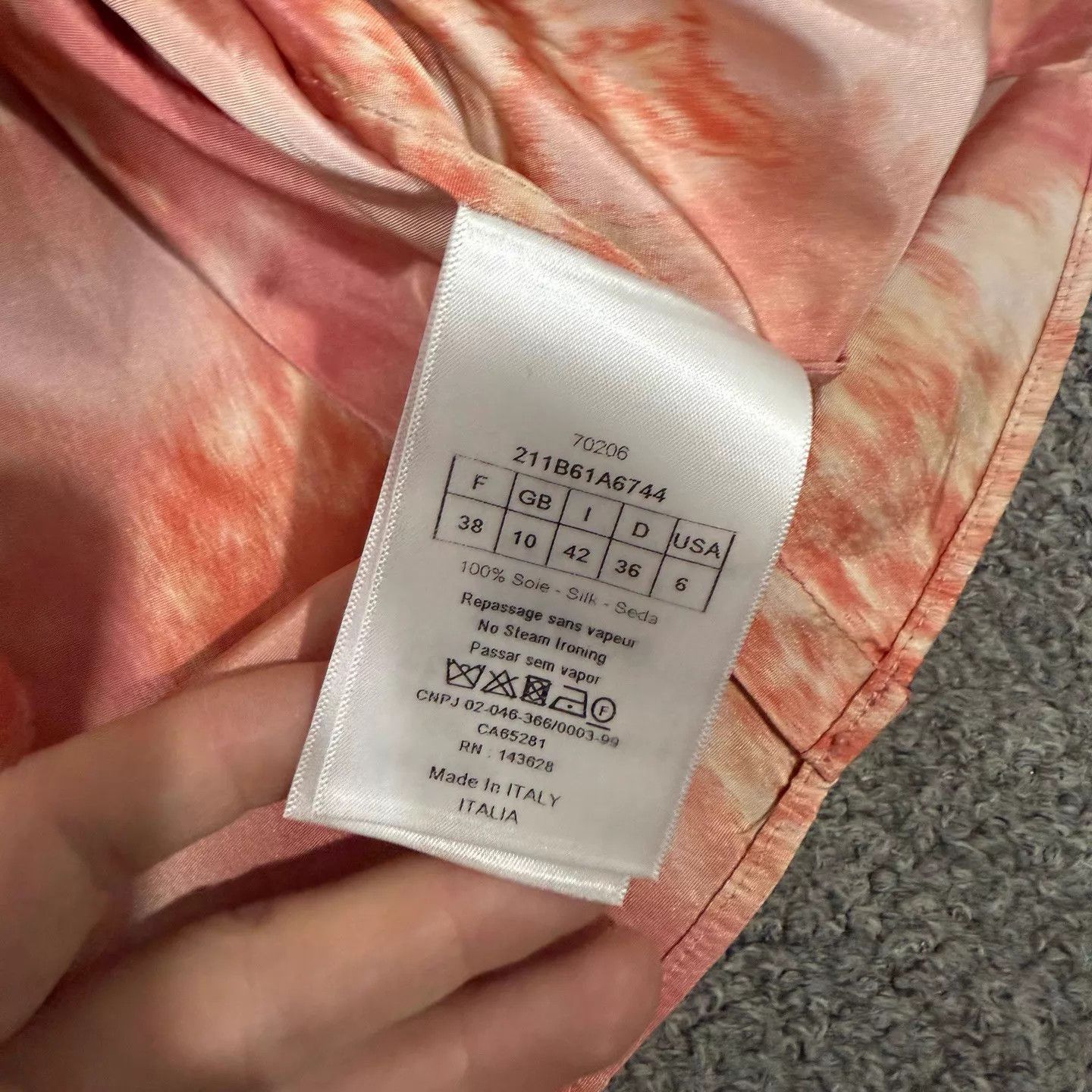 Dior Dior Pink Silk Short Sleeve Women's Blouse 38 99 New Size S / US 4 / IT 40 - 4 Thumbnail