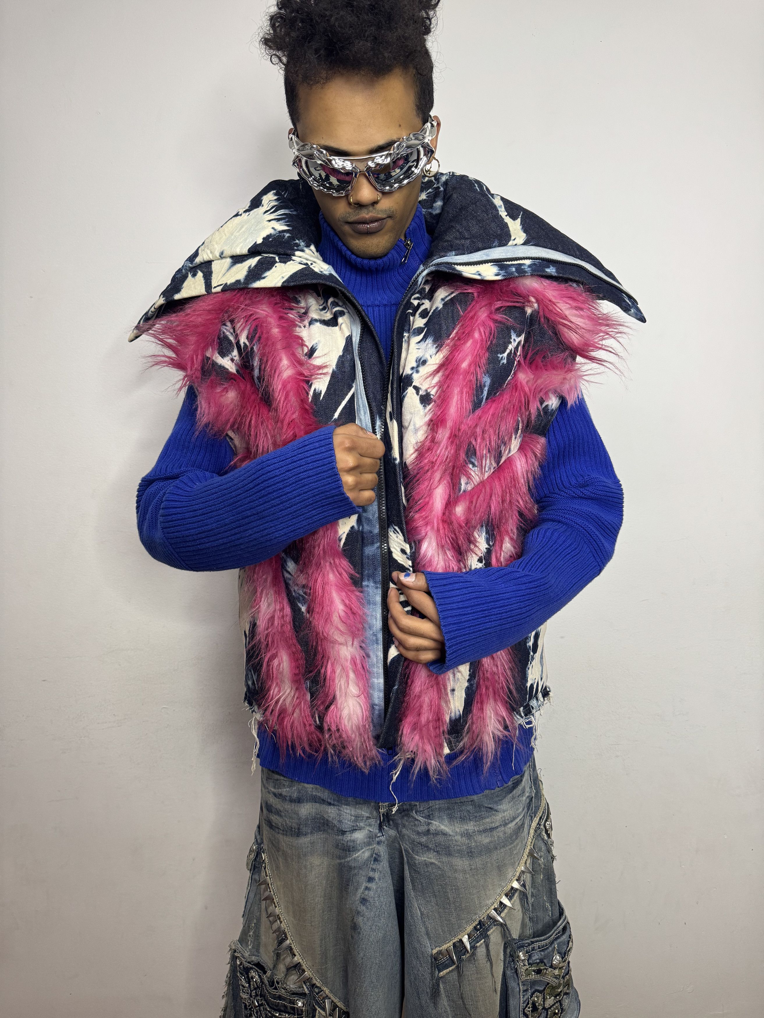 Other BNGLD | Furry Denim Puffer Vest [AW22] Size US L / EU 52-54 / 3 - 3 Thumbnail