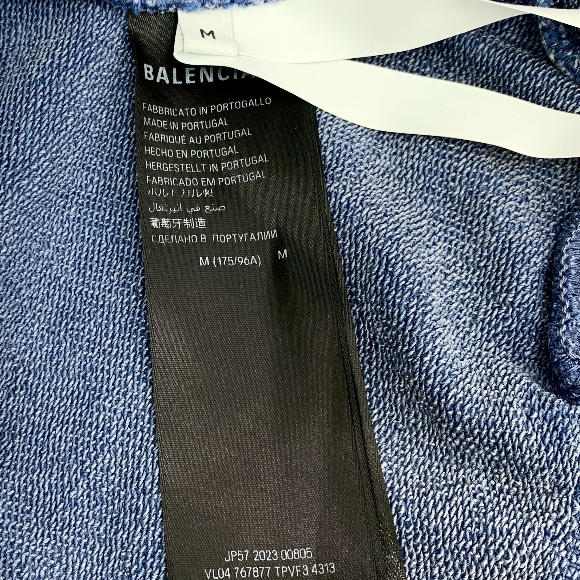 Balenciaga Balenciaga Haze Blue Phantom Overlapping Logo Unisex Hoodie Size US M / EU 48-50 / 2 - 4 Thumbnail