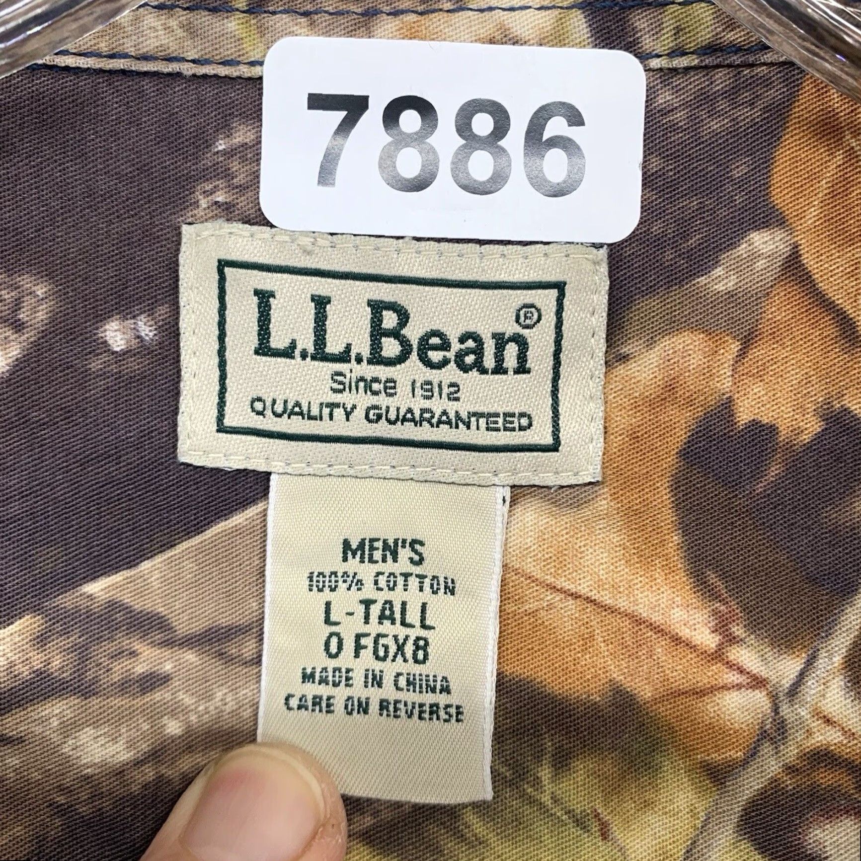 Vintage VINTAGE L.L. Bean Heavyweight Rip-Stop Cotton Button-Up Shirt LT Blue Camo Outdoor Classic Mens Size US L / EU 52-54 / 3 - 3 Thumbnail